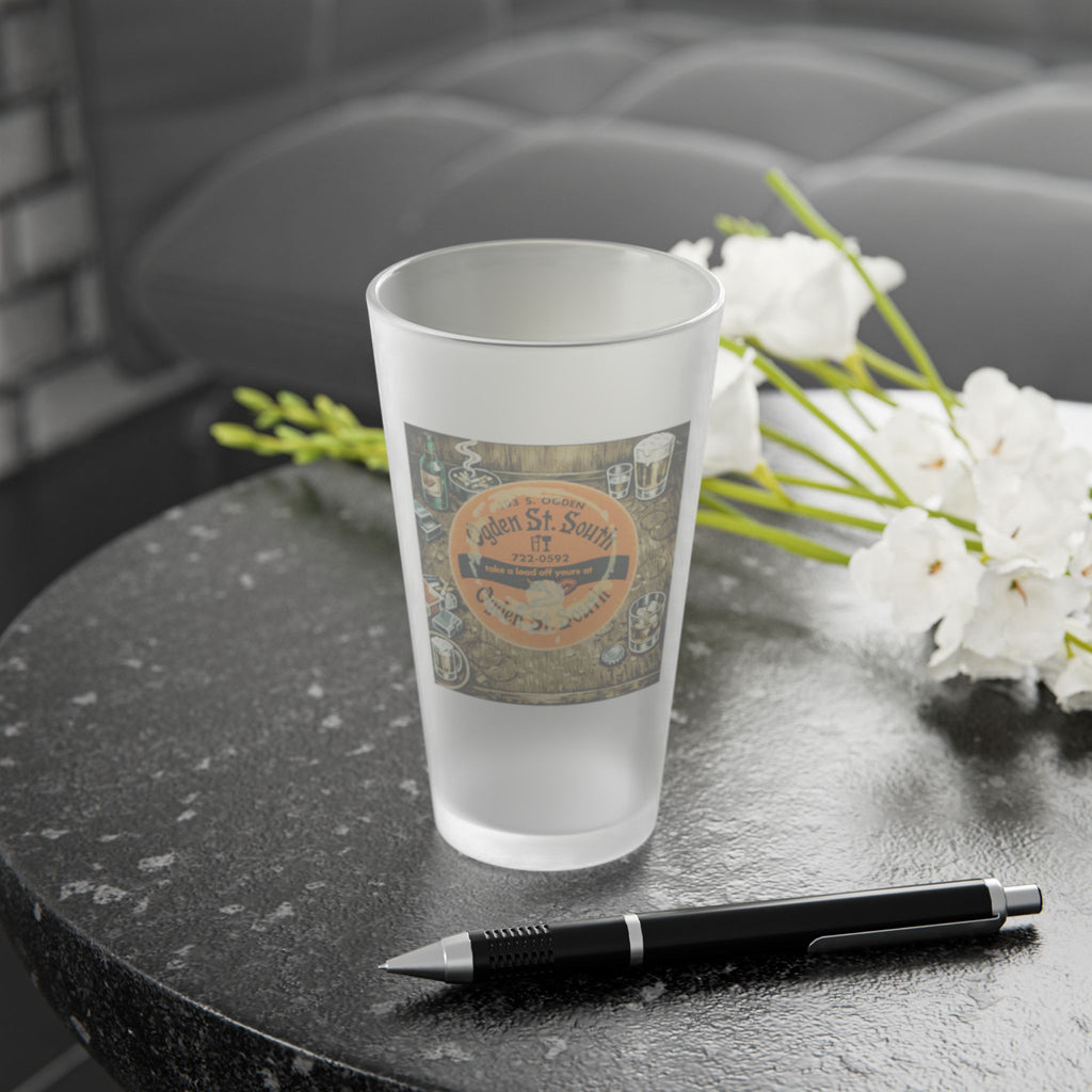 OGDEN STREET SOUTH - HAPPY HOUR | Frosted Pint Glass 16oz