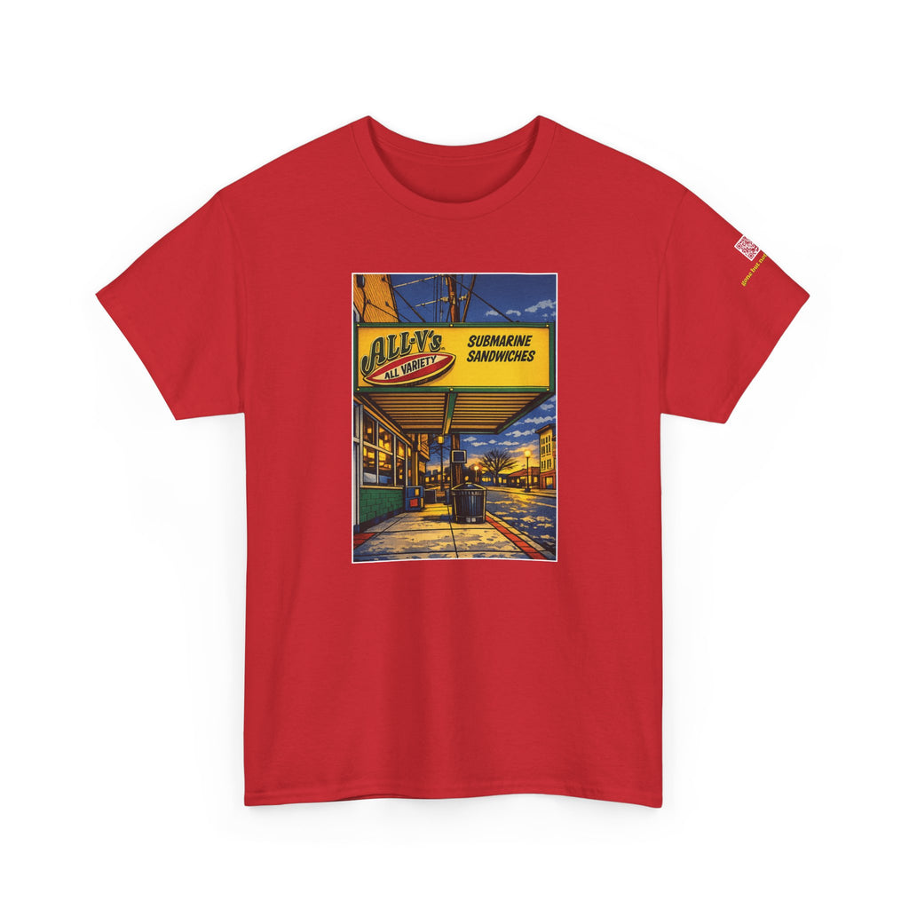 All-V's comic style design- vintage Denver gear
