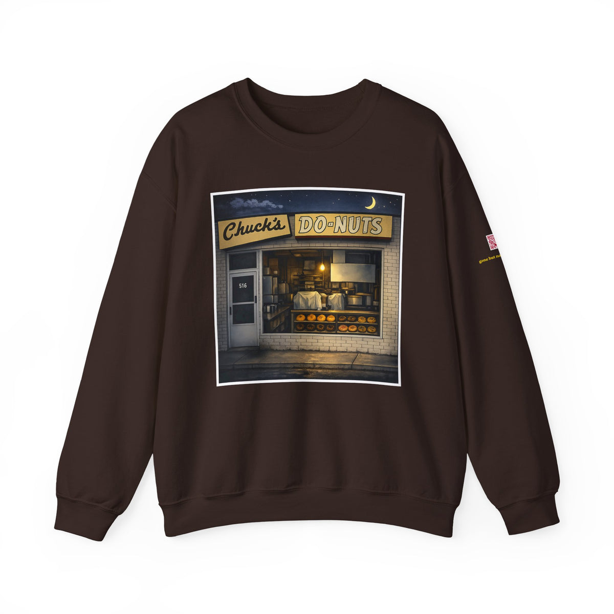 Chuck's Donuts nightscene | Native303 Sweatshirt