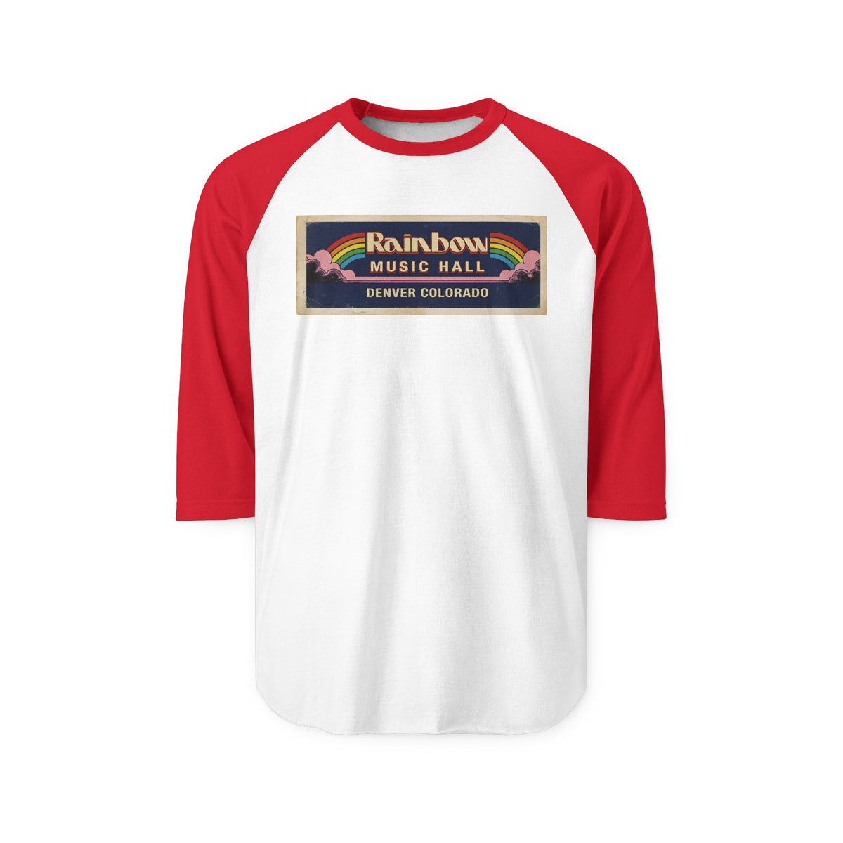 RAINBOW MUSIC HALL | Retro Baseball Tee