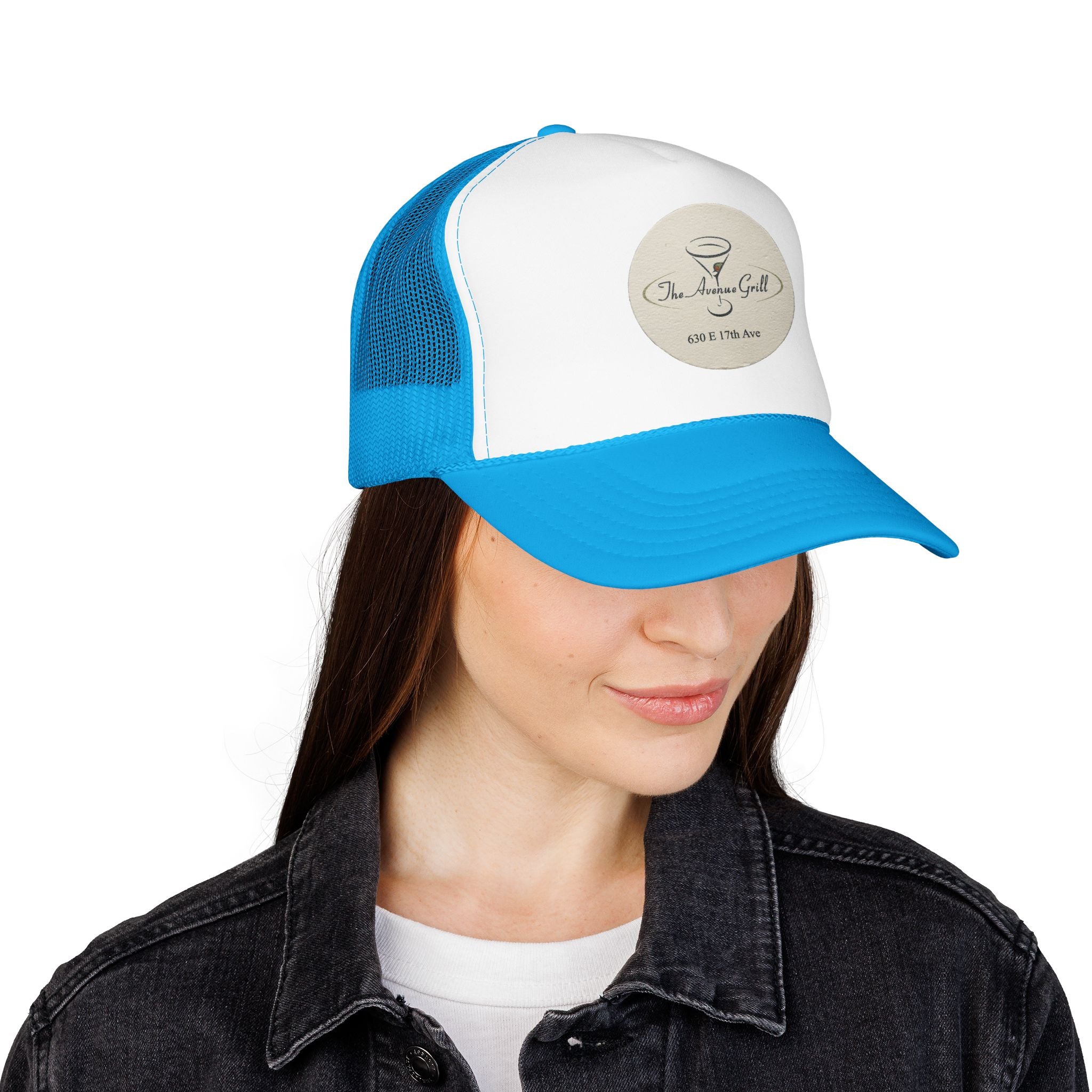 Avenue Grill Trucker Hat — Vintage Sailboat Foam Cap