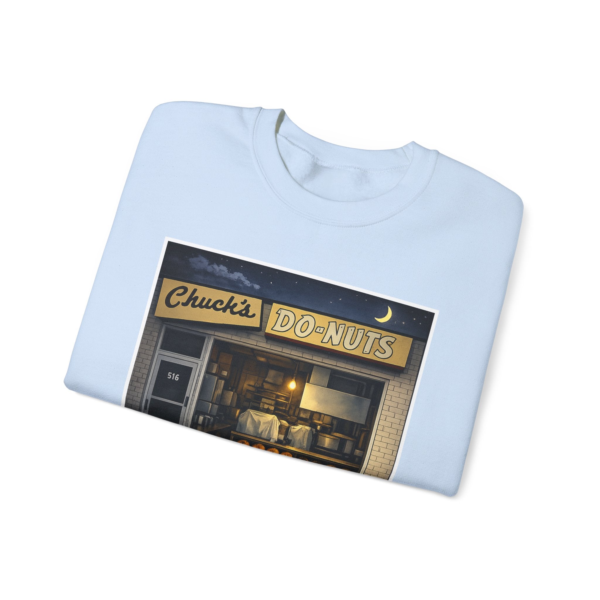 Chuck's Donuts nightscene | Native303 Sweatshirt