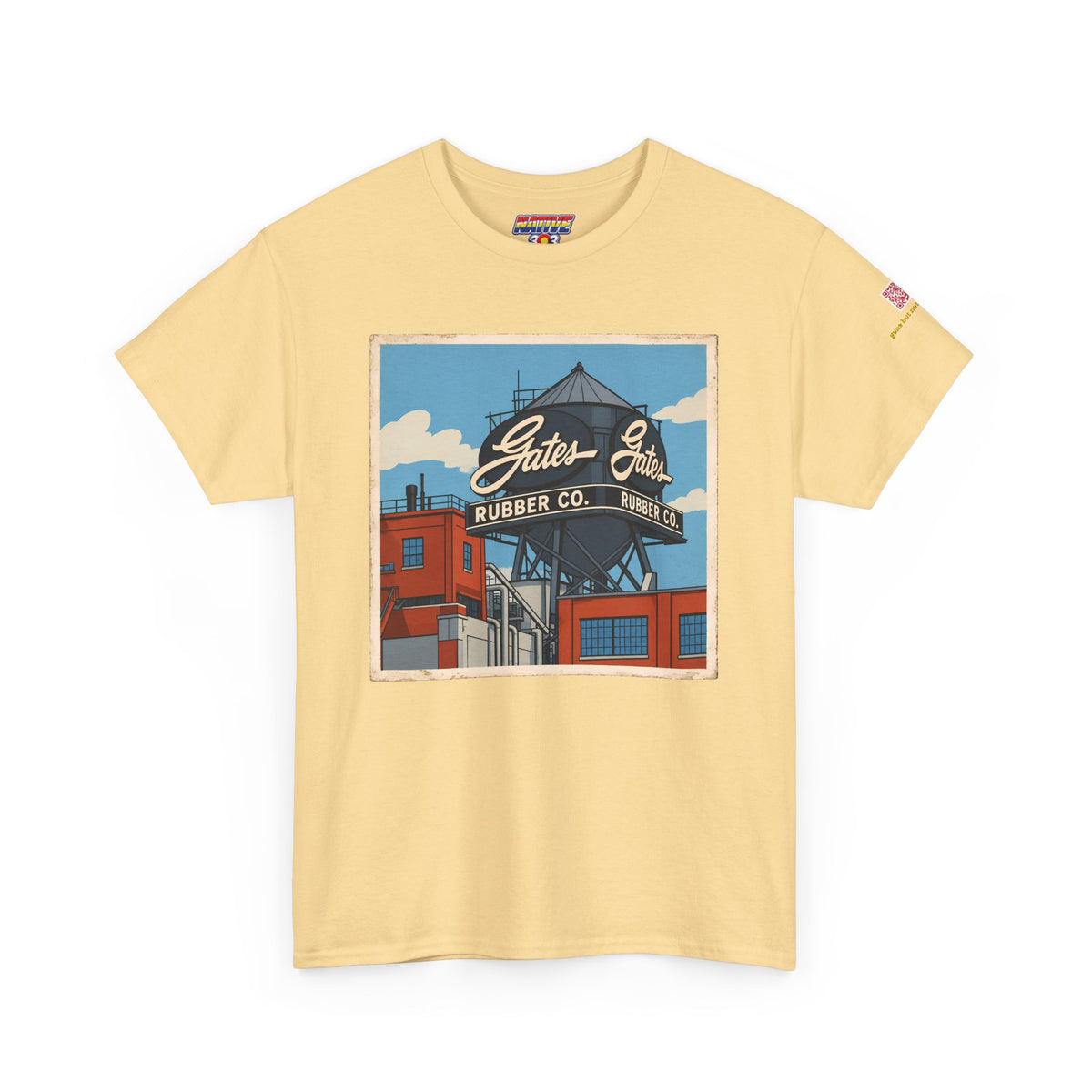 Gates water tower - cartoon style - vintage Denver gear