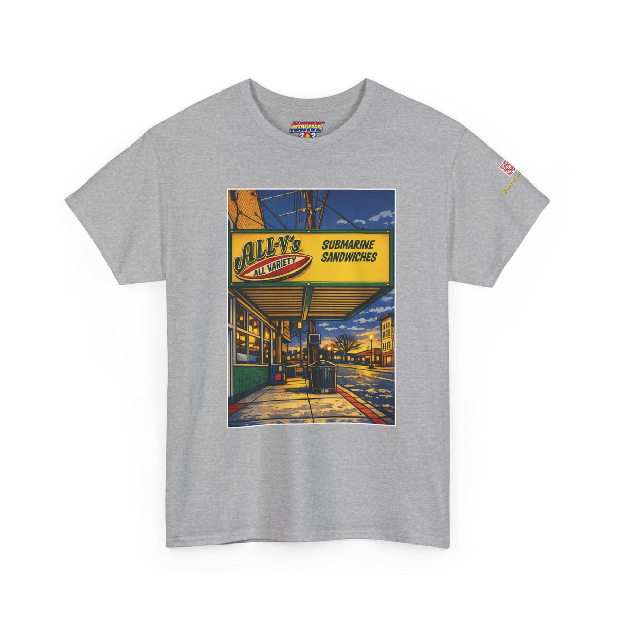 All-V's comic style design- vintage Denver gear