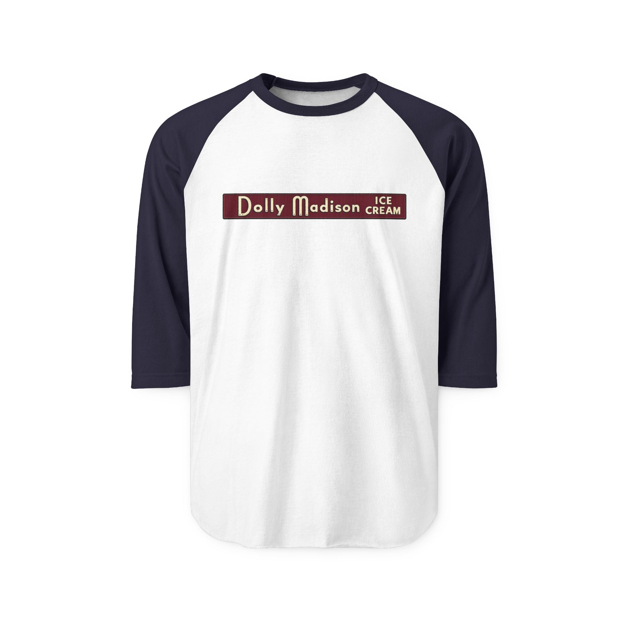 DOLLY MADISON logo | Retro Baseball Tee