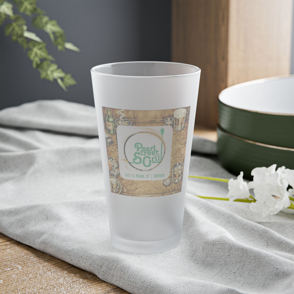 PEARL STREET GRILL - HAPPY HOUR | Frosted Pint Glass 16oz