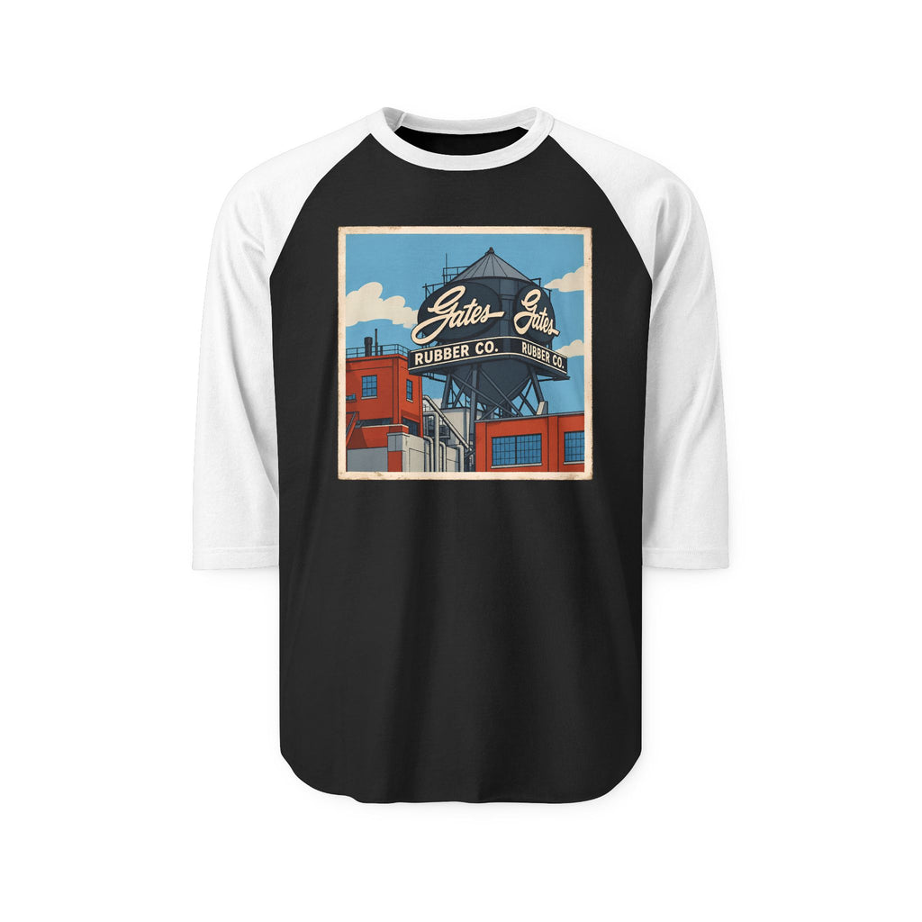GATES WATER TOWER - cartoon style | Retro Baseball Tee