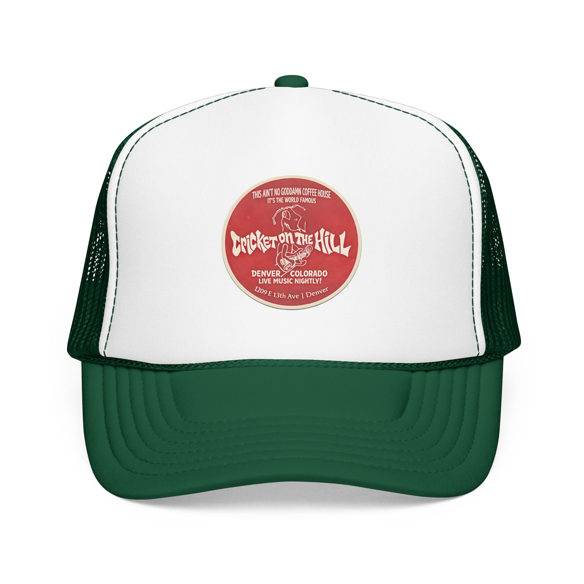 Cricket on the Hill Trucker Hat — Vintage Sailboat Foam Cap