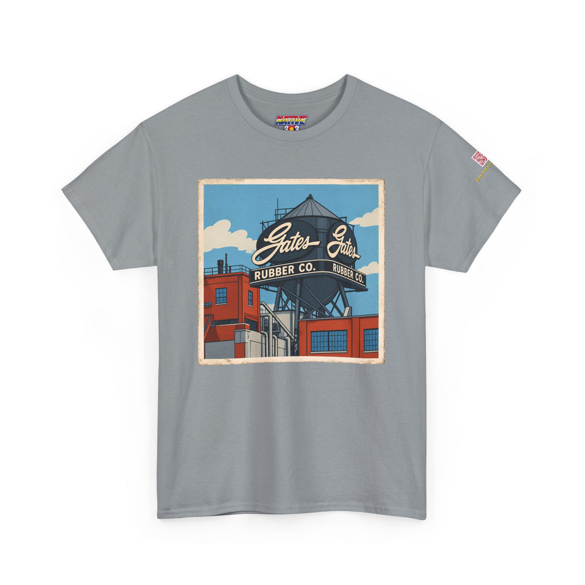Gates water tower - cartoon style - vintage Denver gear