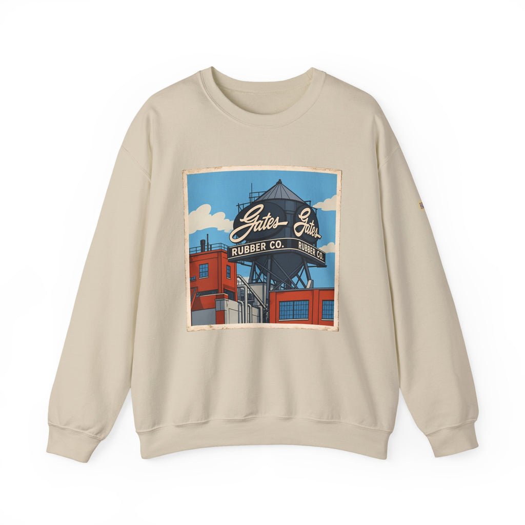 Gate's Rubber Company water tower - cartoon style | Native303 Sweatshirt