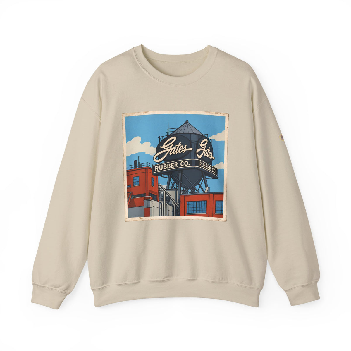 Gate's Rubber Company water tower - cartoon style | Native303 Sweatshirt