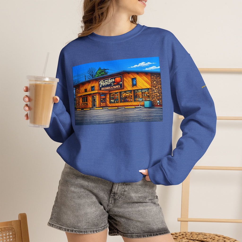 Peaches Records and Tapes (comic style)| Native303 Sweatshirt