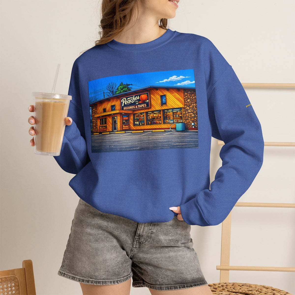 Peaches Records and Tapes (comic style)| Native303 Sweatshirt