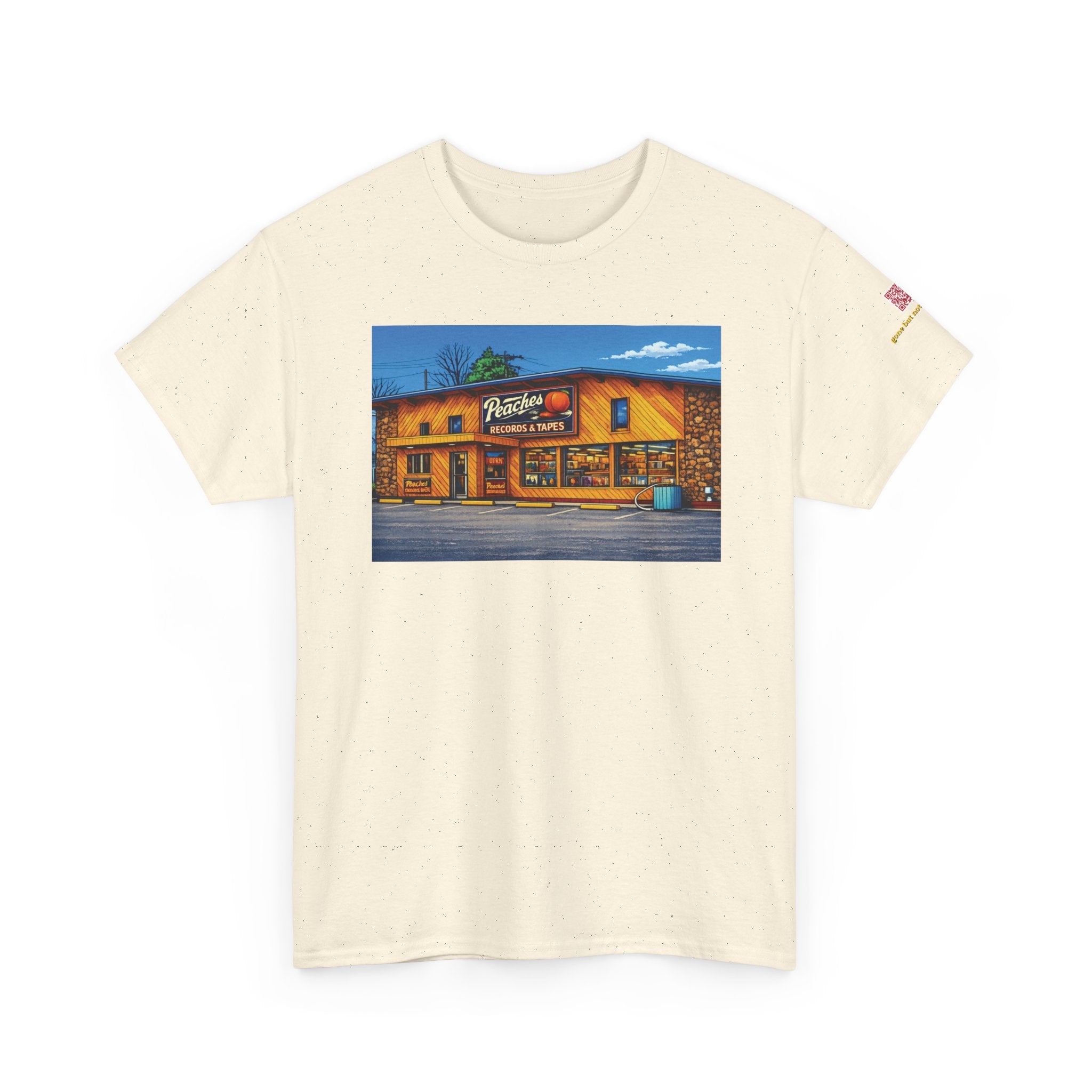 Peaches Records and Tapes (comic style) - vintage Denver gear