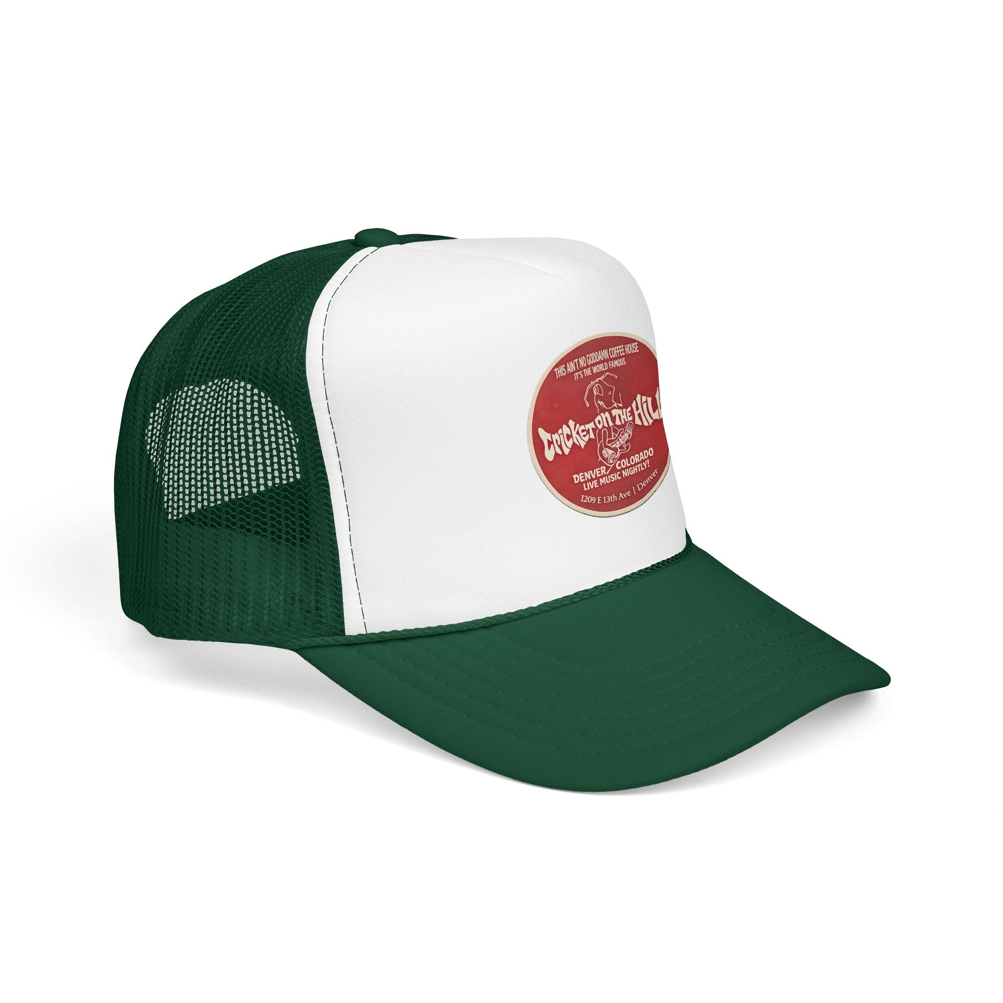 Cricket on the Hill Trucker Hat — Vintage Sailboat Foam Cap