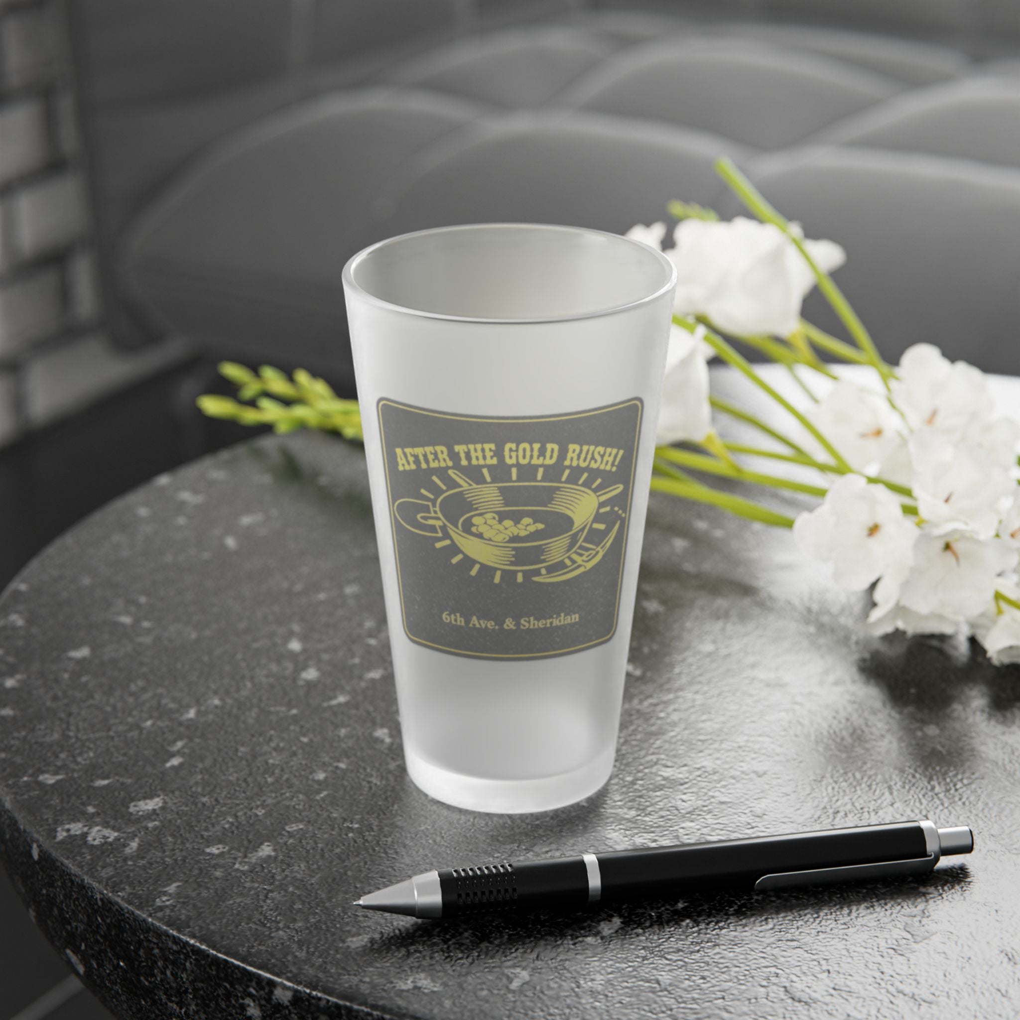 After the Gold Rush Frosted Pint Glass 16oz