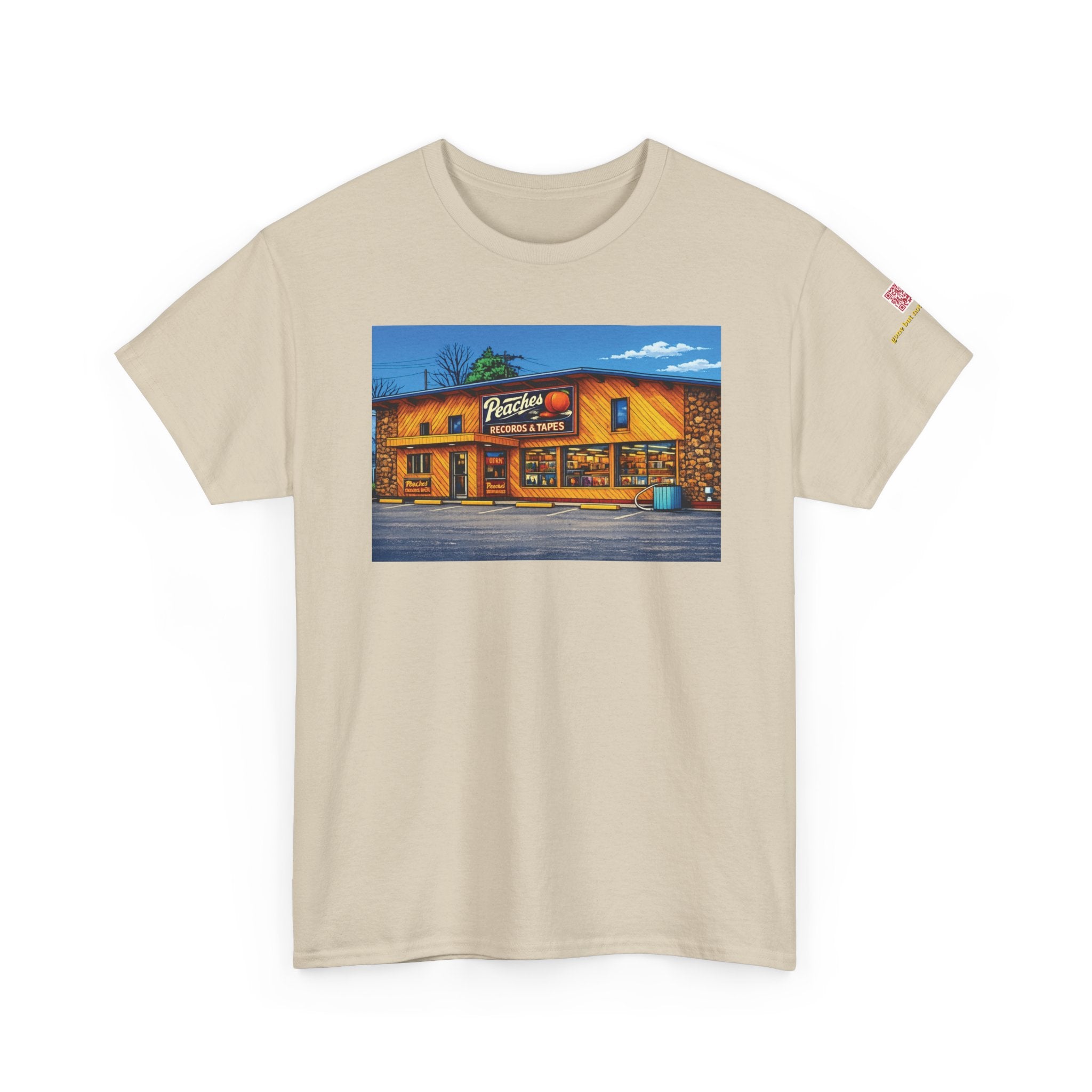 Peaches Records and Tapes (comic style) - vintage Denver gear