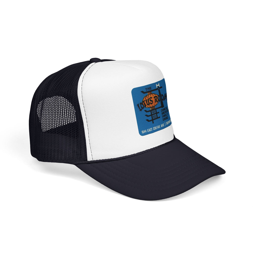 Lotus Room Trucker Hat — Vintage Sailboat Foam Cap