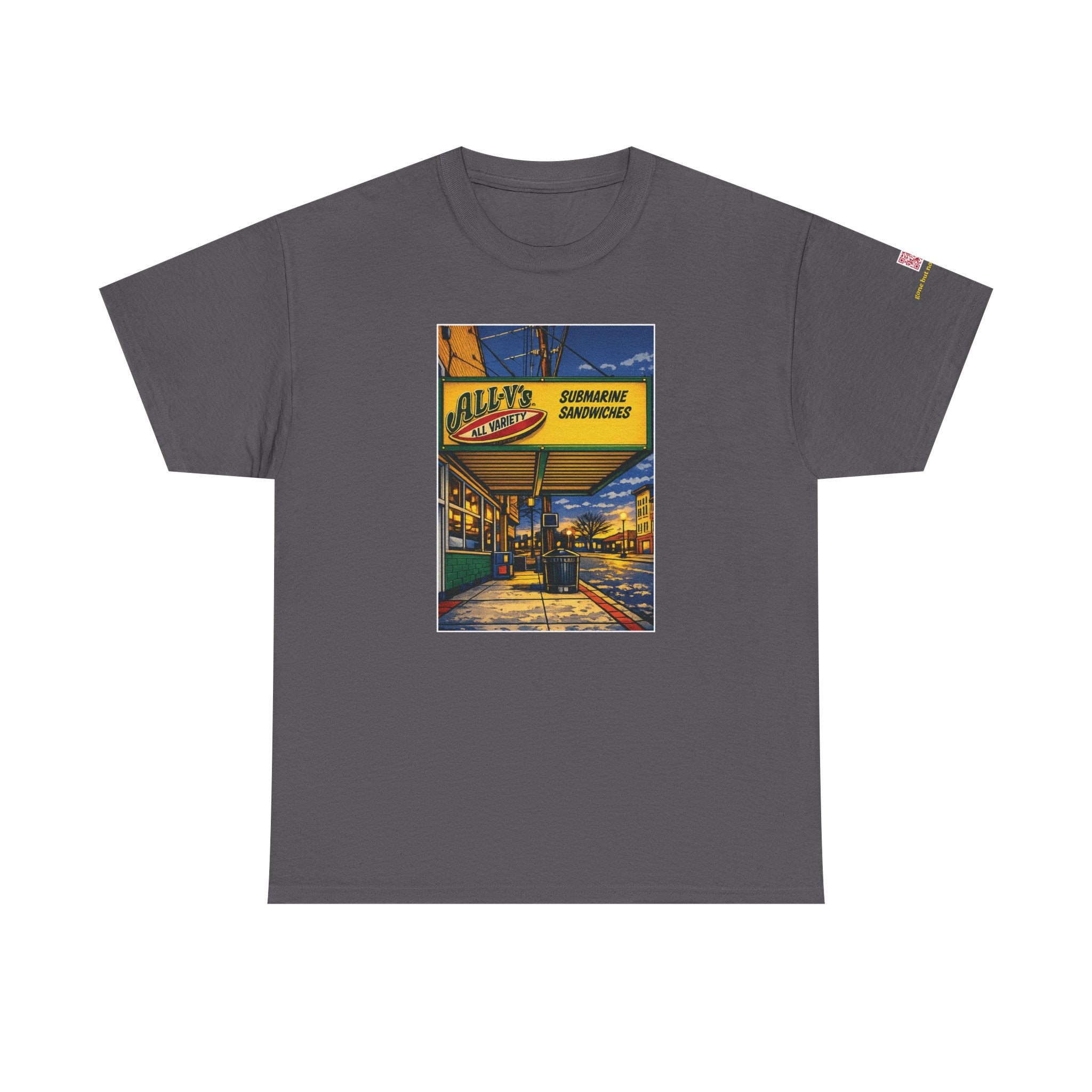 All-V's comic style design- vintage Denver gear