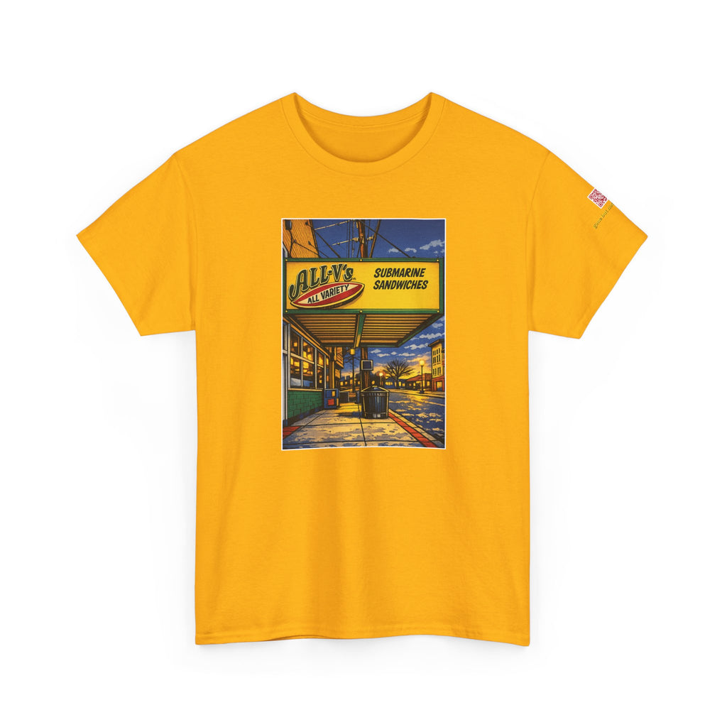 All-V's comic style design- vintage Denver gear