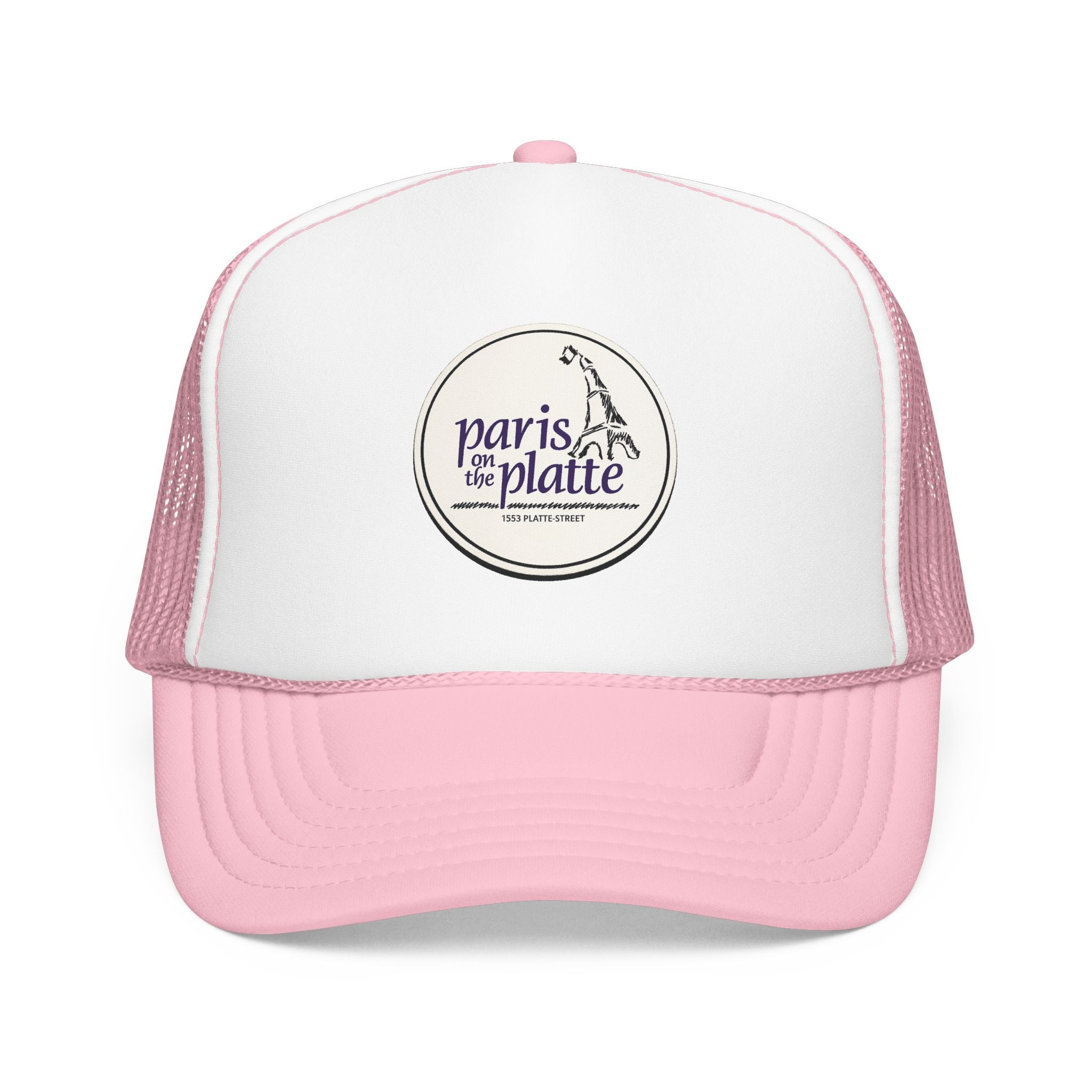 Paris on the Platte Trucker Hat — Vintage Sailboat Foam Cap