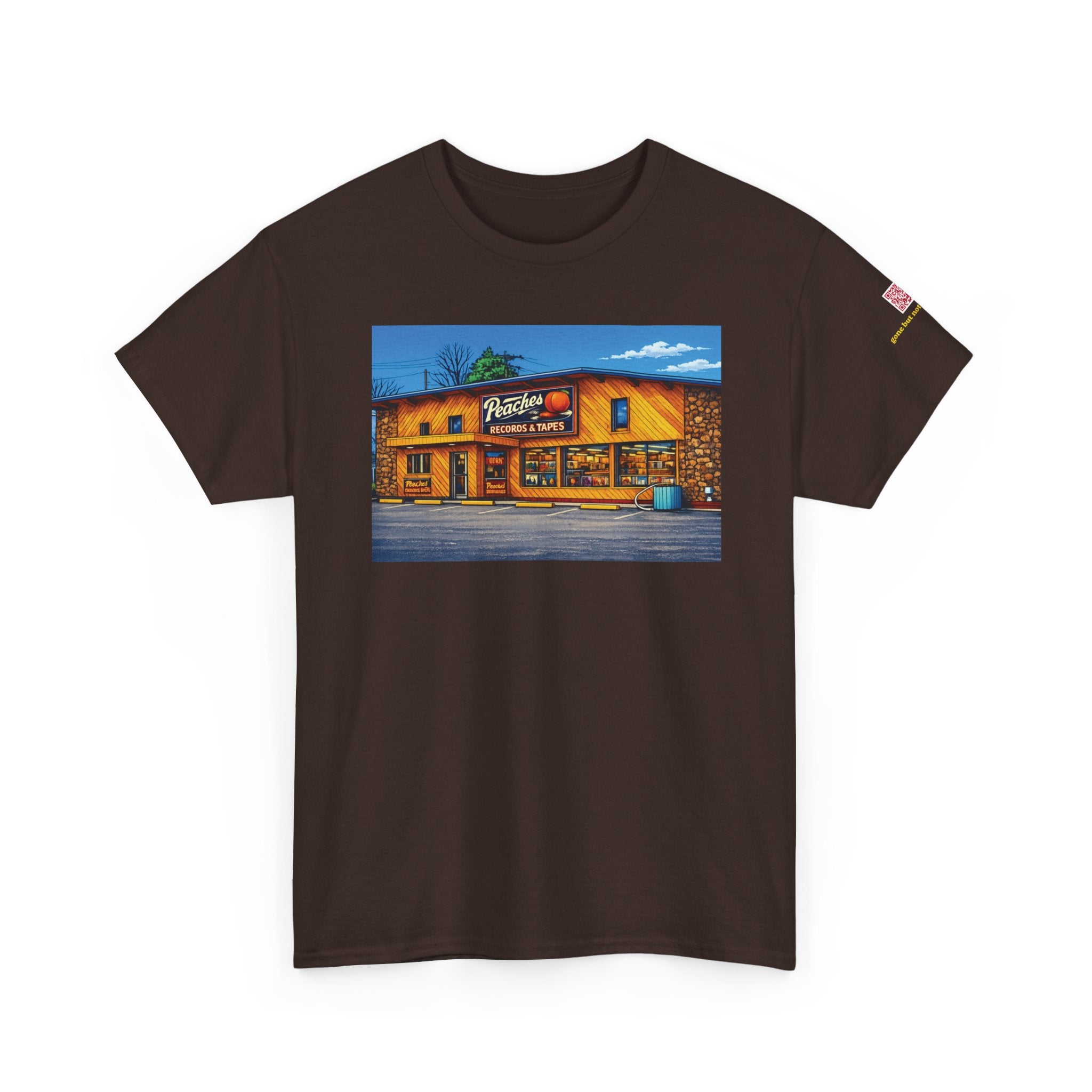Peaches Records and Tapes (comic style) - vintage Denver gear