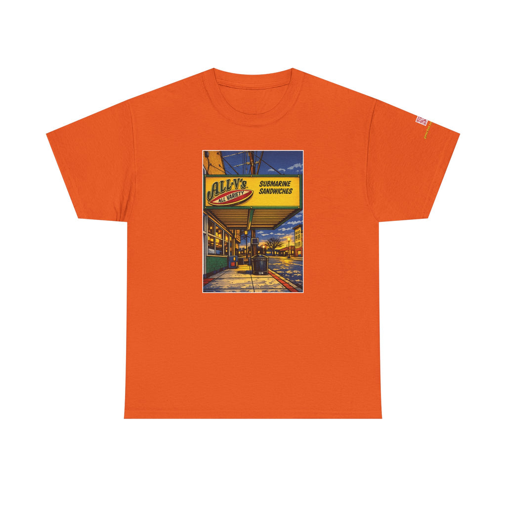 All-V's comic style design- vintage Denver gear
