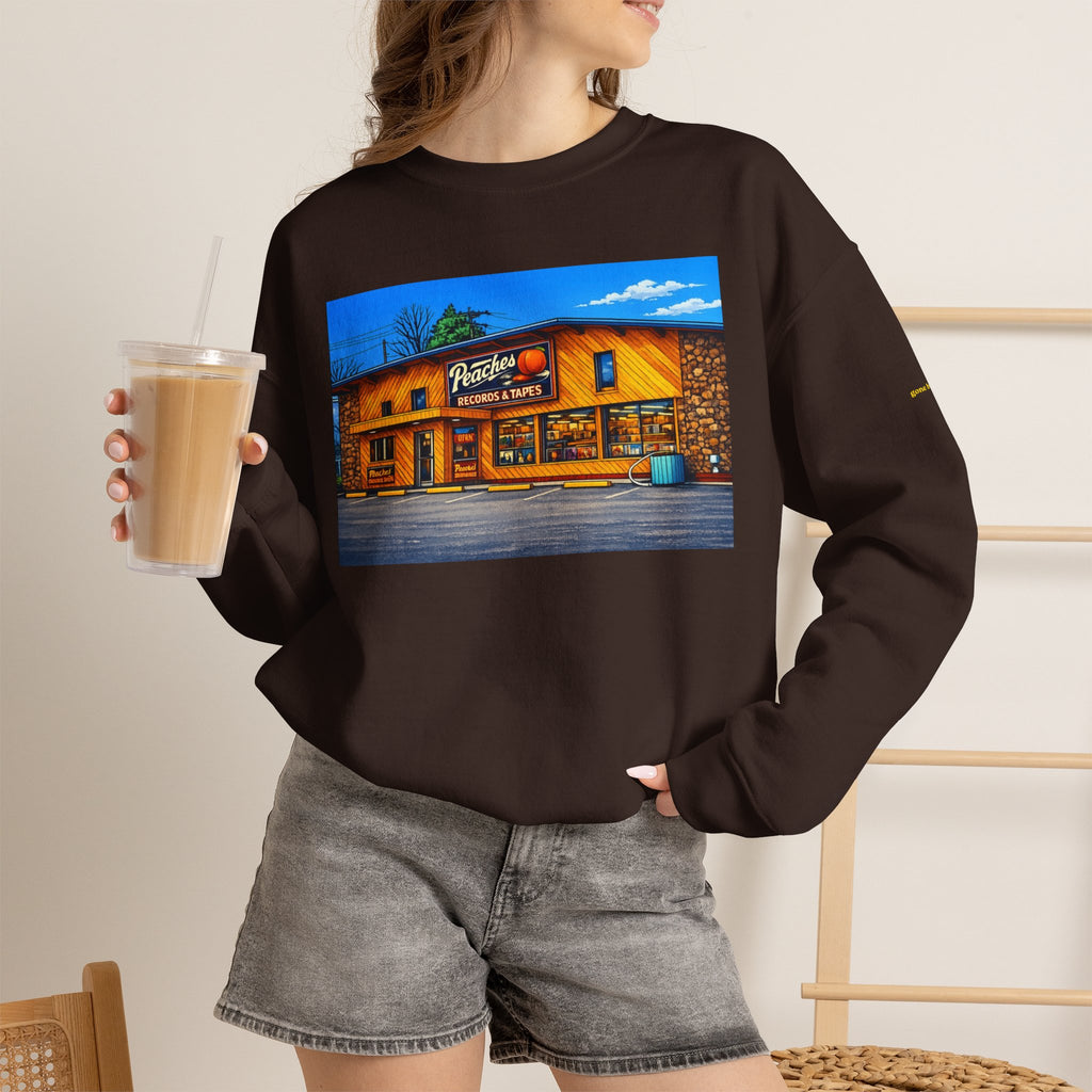 Peaches Records and Tapes (comic style)| Native303 Sweatshirt