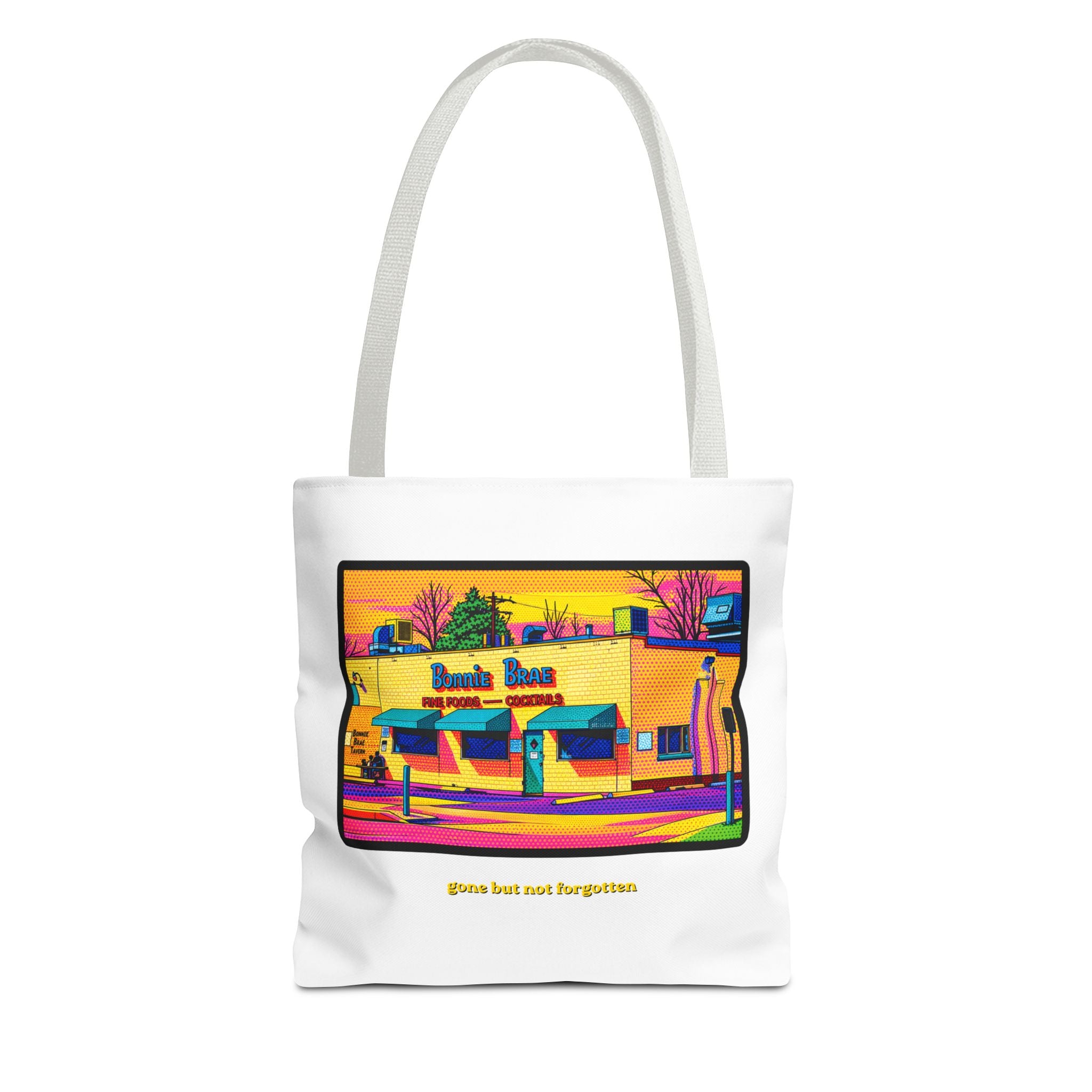 Bonnie Brae Tavern (comic pop style) Tote