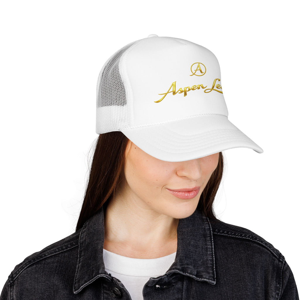 Aspen Leaf Trucker Hat — Vintage Sailboat Foam Cap