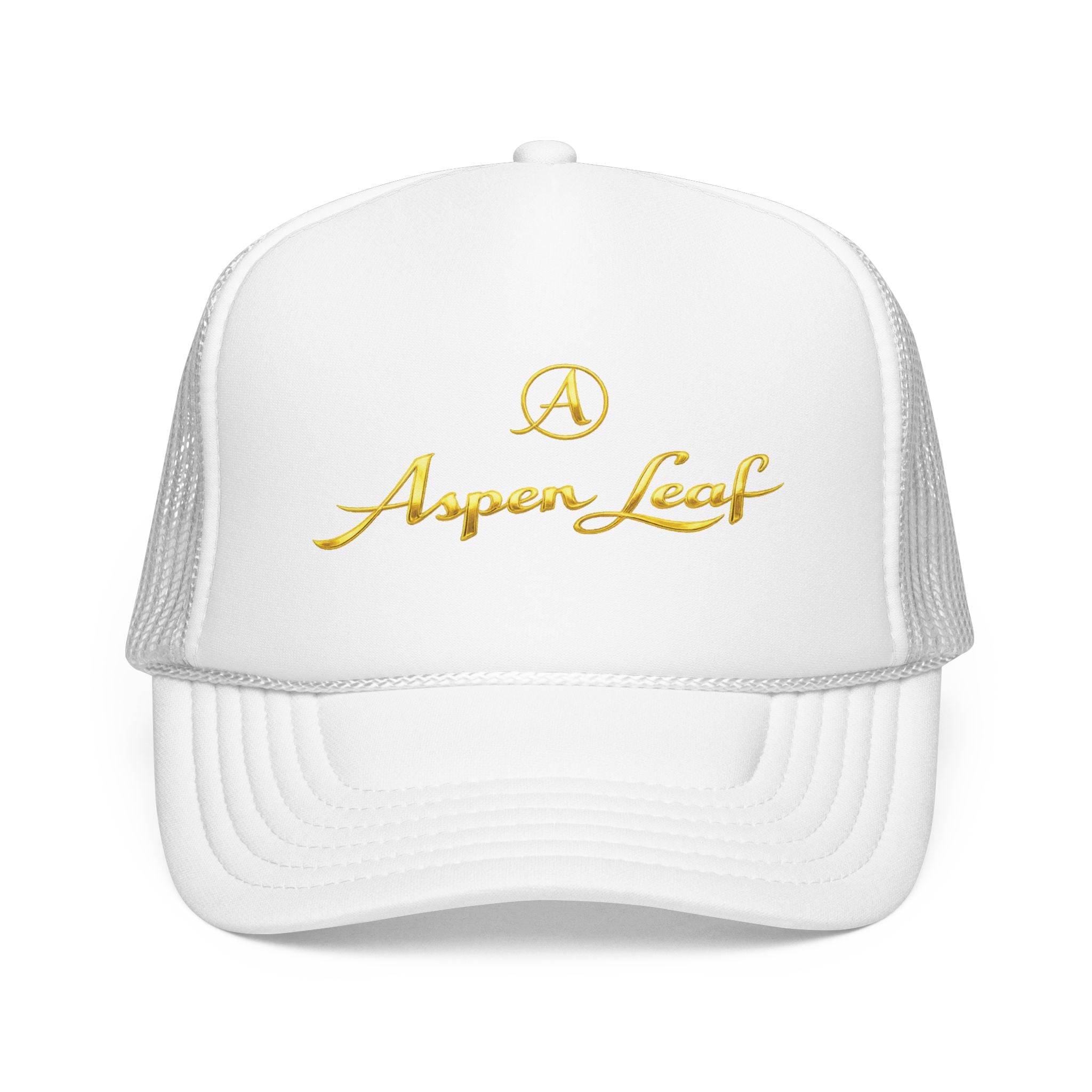 Aspen Leaf Trucker Hat — Vintage Sailboat Foam Cap