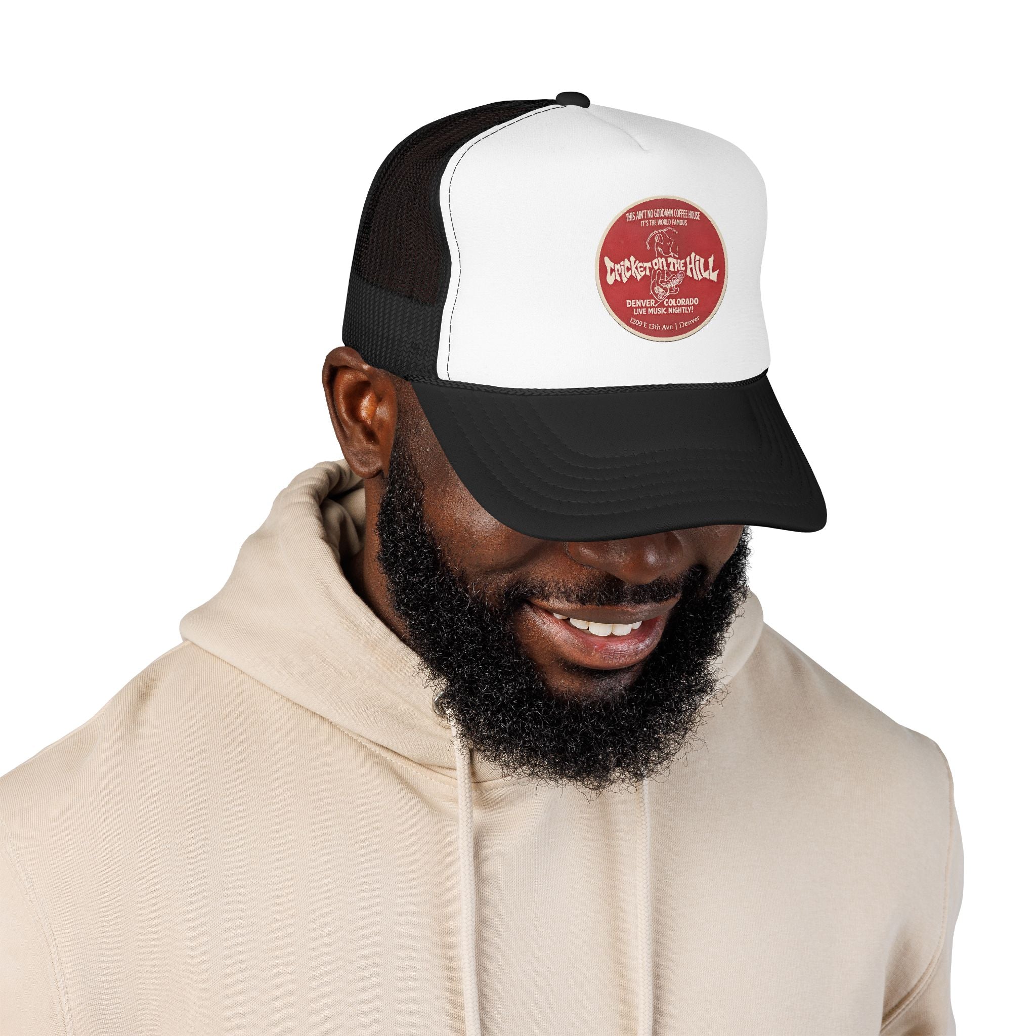 Cricket on the Hill Trucker Hat — Vintage Sailboat Foam Cap