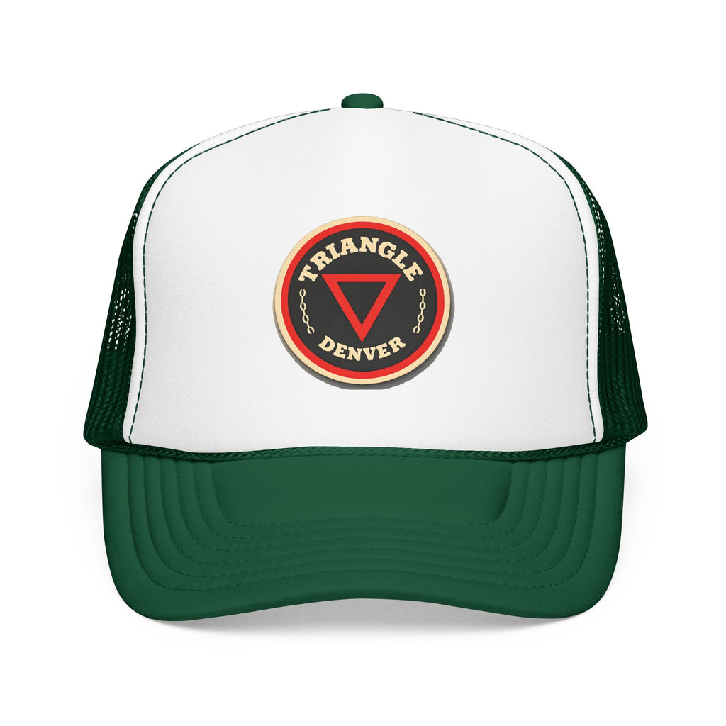 Triangle Bar Trucker Hat — Vintage Sailboat Foam Cap