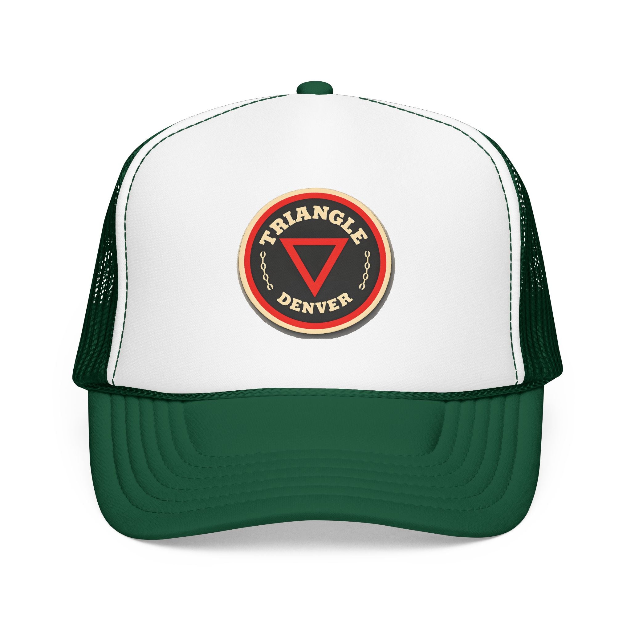 Triangle Bar Trucker Hat — Vintage Sailboat Foam Cap