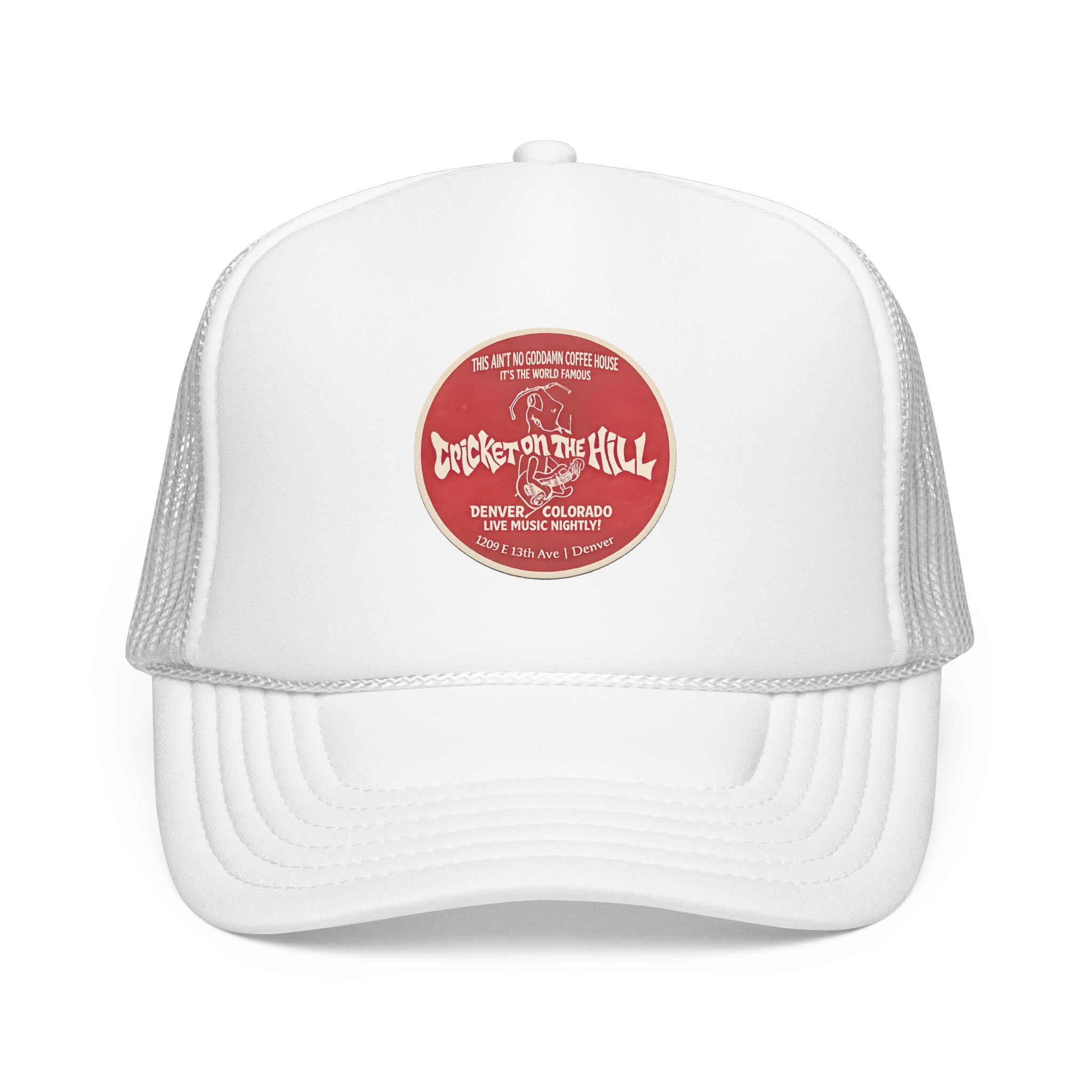 Cricket on the Hill Trucker Hat — Vintage Sailboat Foam Cap