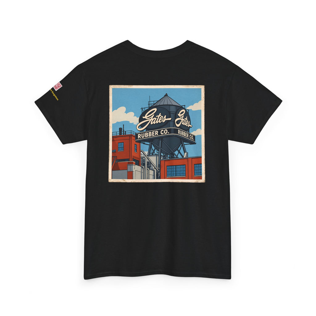 GATES RUBBER WATER TOWER - cartoon style - vintage Denver gear