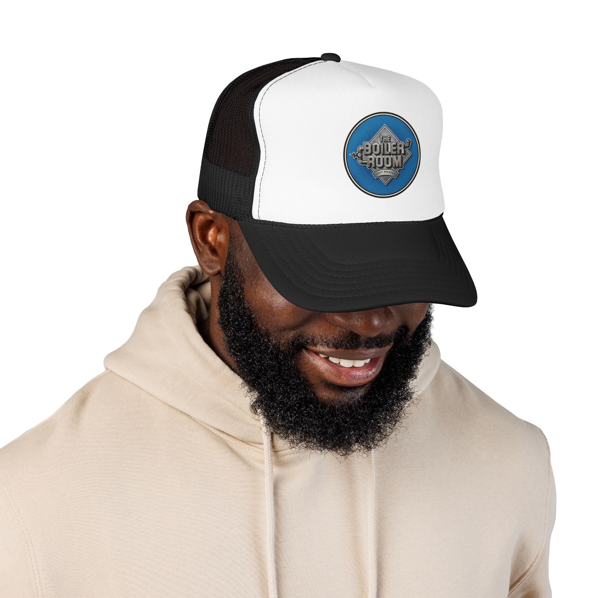 Boiler Room Trucker Hat — Vintage Sailboat Foam Cap