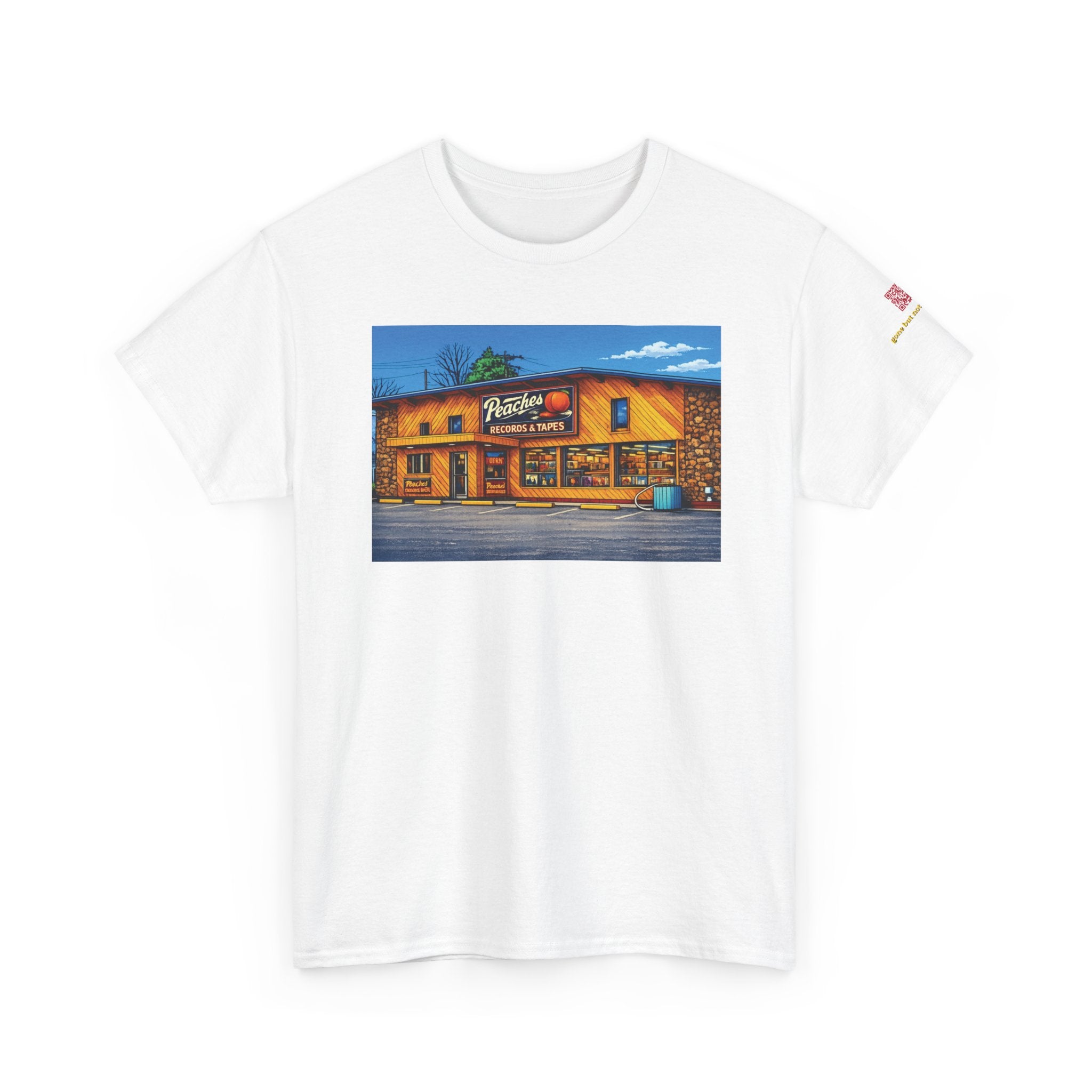 Peaches Records and Tapes (comic style) - vintage Denver gear