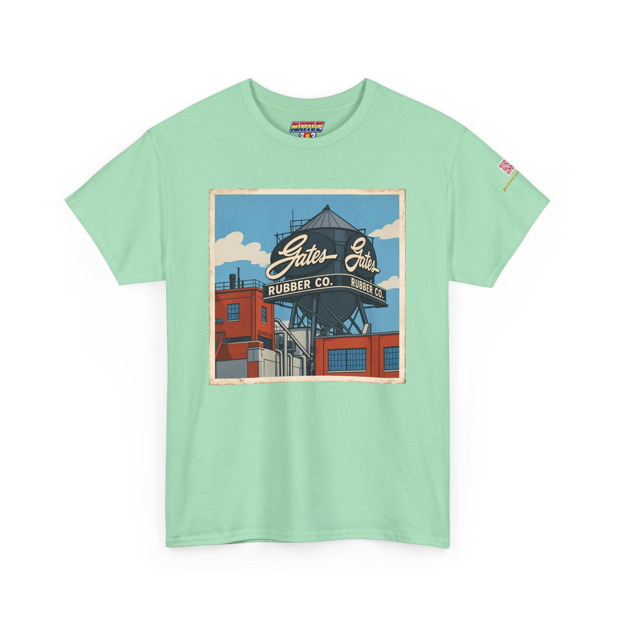 Gates water tower - cartoon style - vintage Denver gear