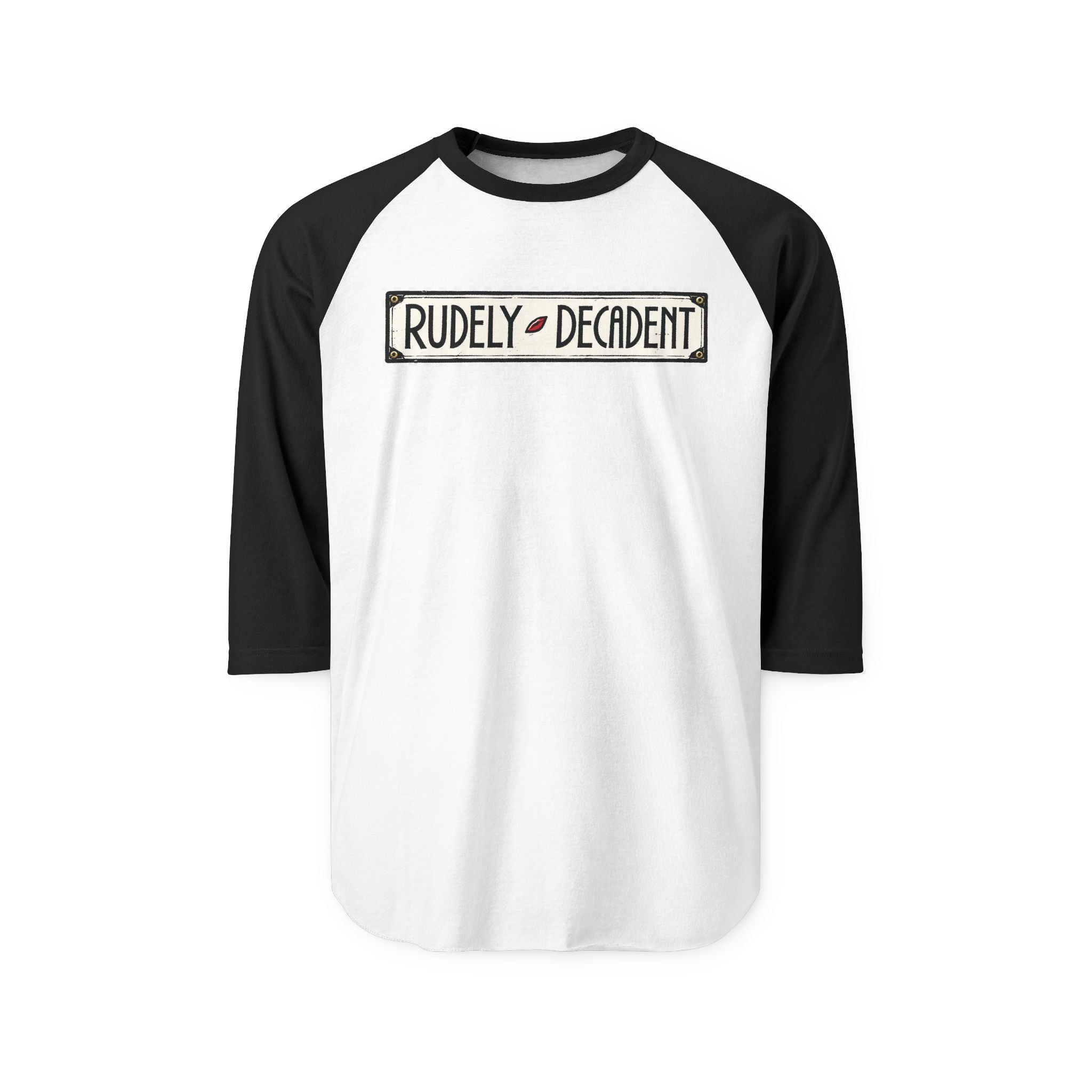 RUDELY DECADENT | Retro Baseball Tee