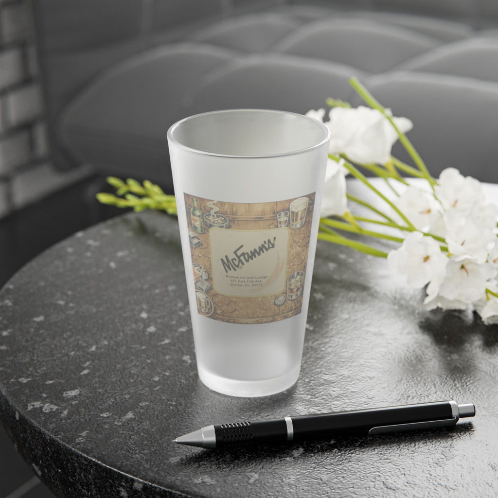 McFANN'S - HAPPY HOUR | Frosted Pint Glass 16oz