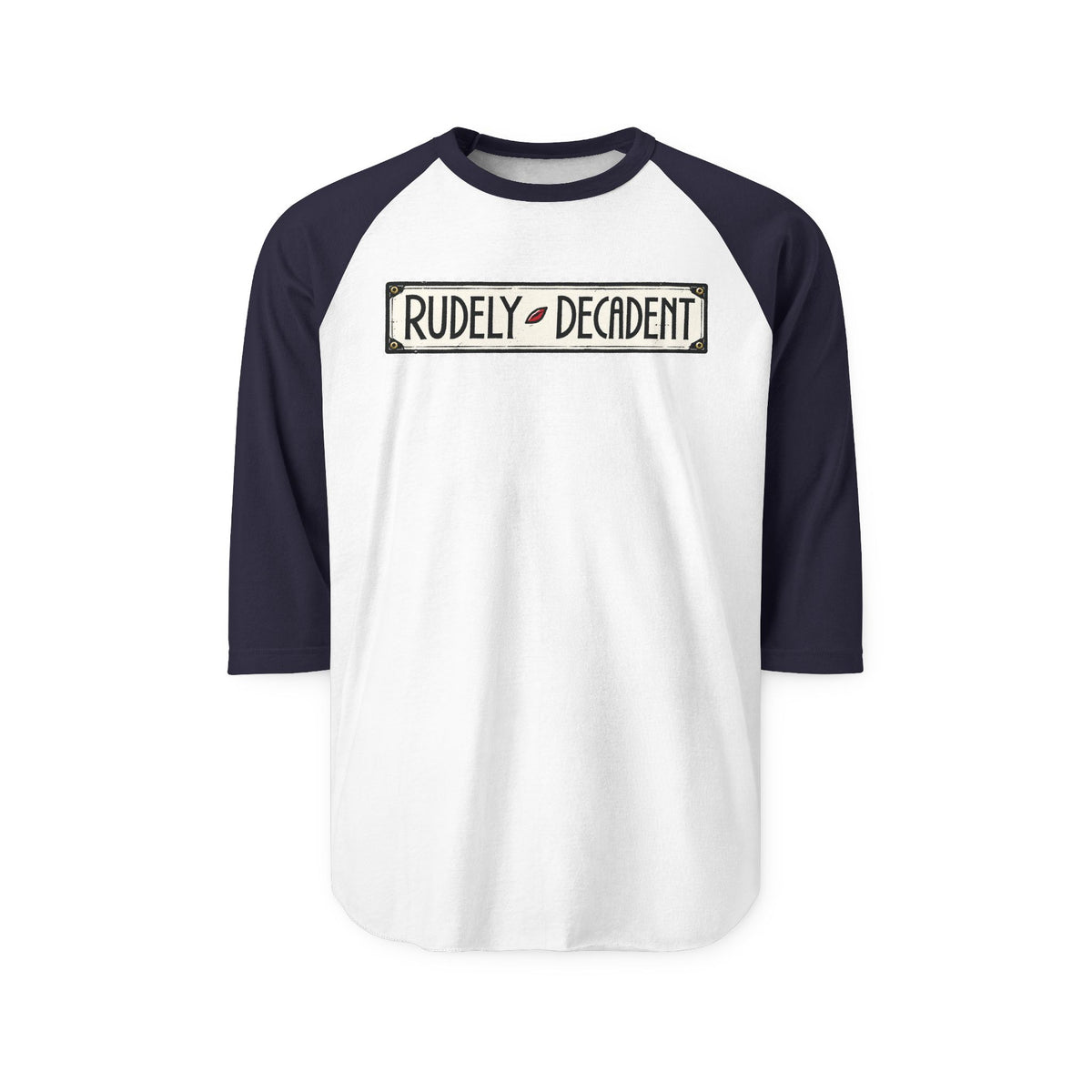 RUDELY DECADENT | Retro Baseball Tee