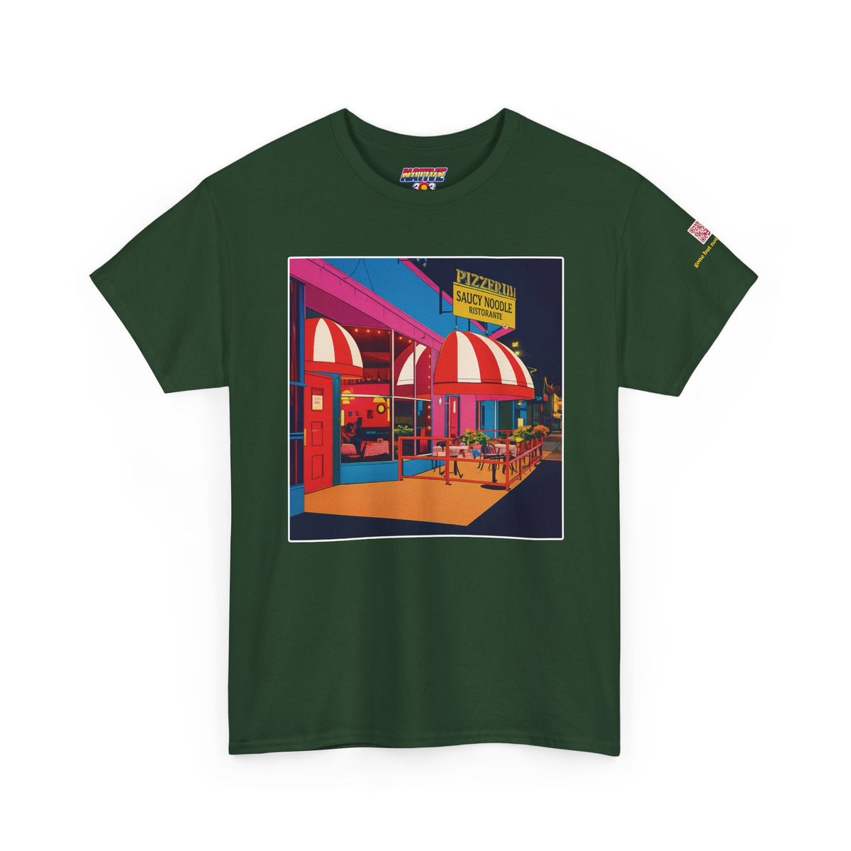 The Saucy Noodle pop art comic style - vintage Denver gear