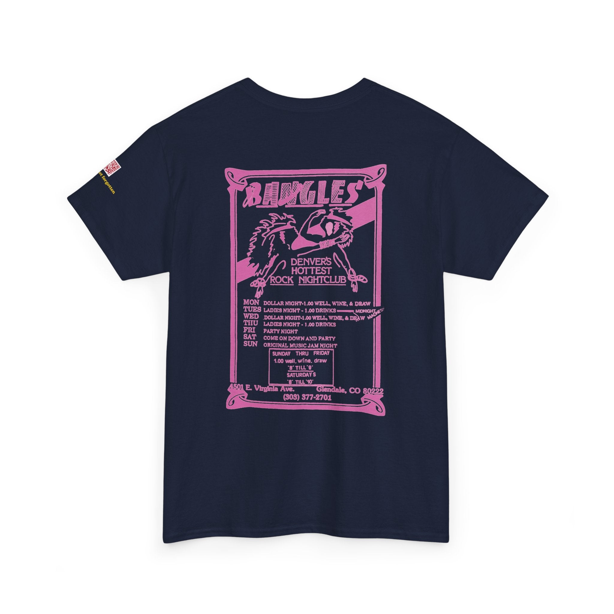 BANGLES Pink  logo - vintage Metro Denver gear