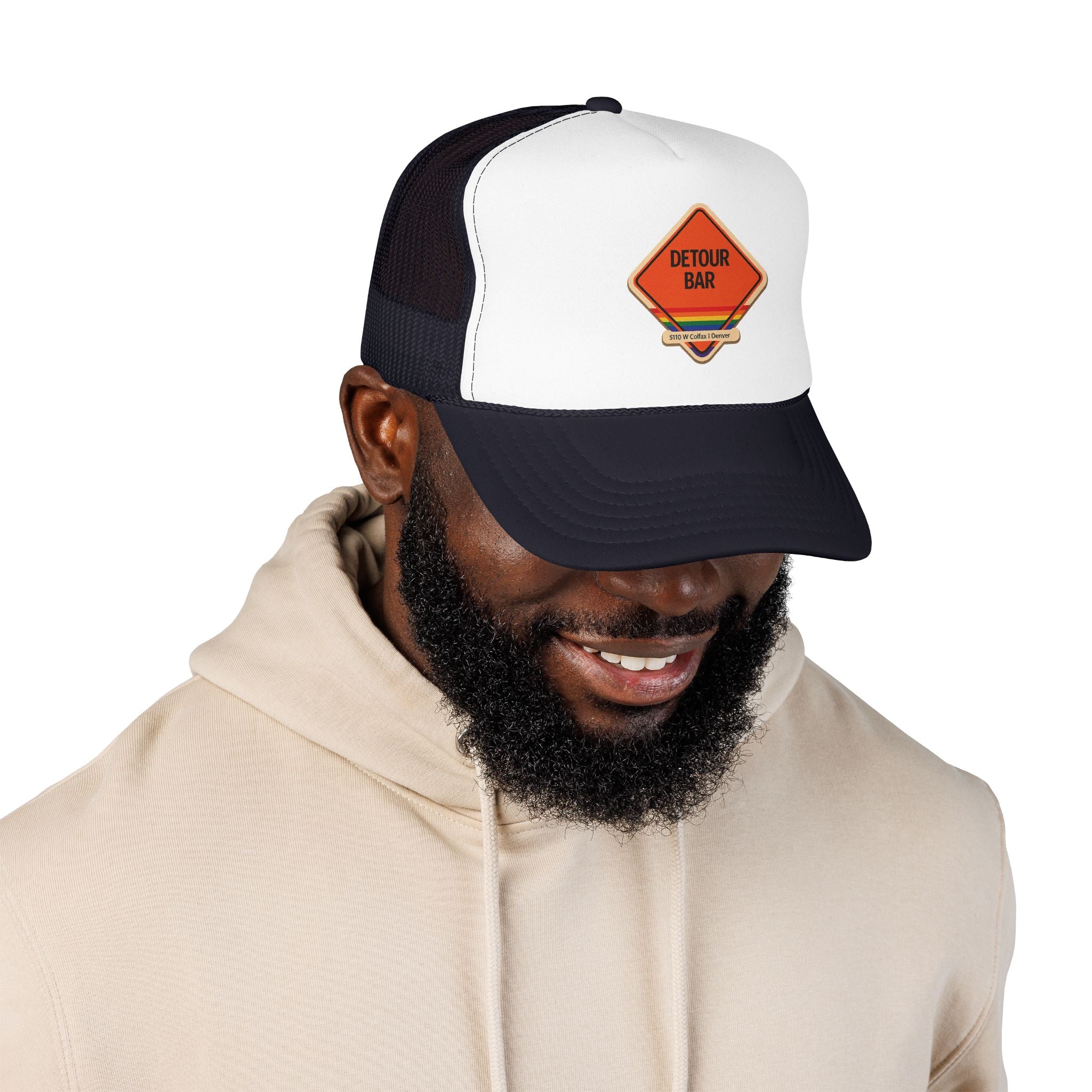 Detour Bar Trucker Hat — Vintage Sailboat Foam Cap