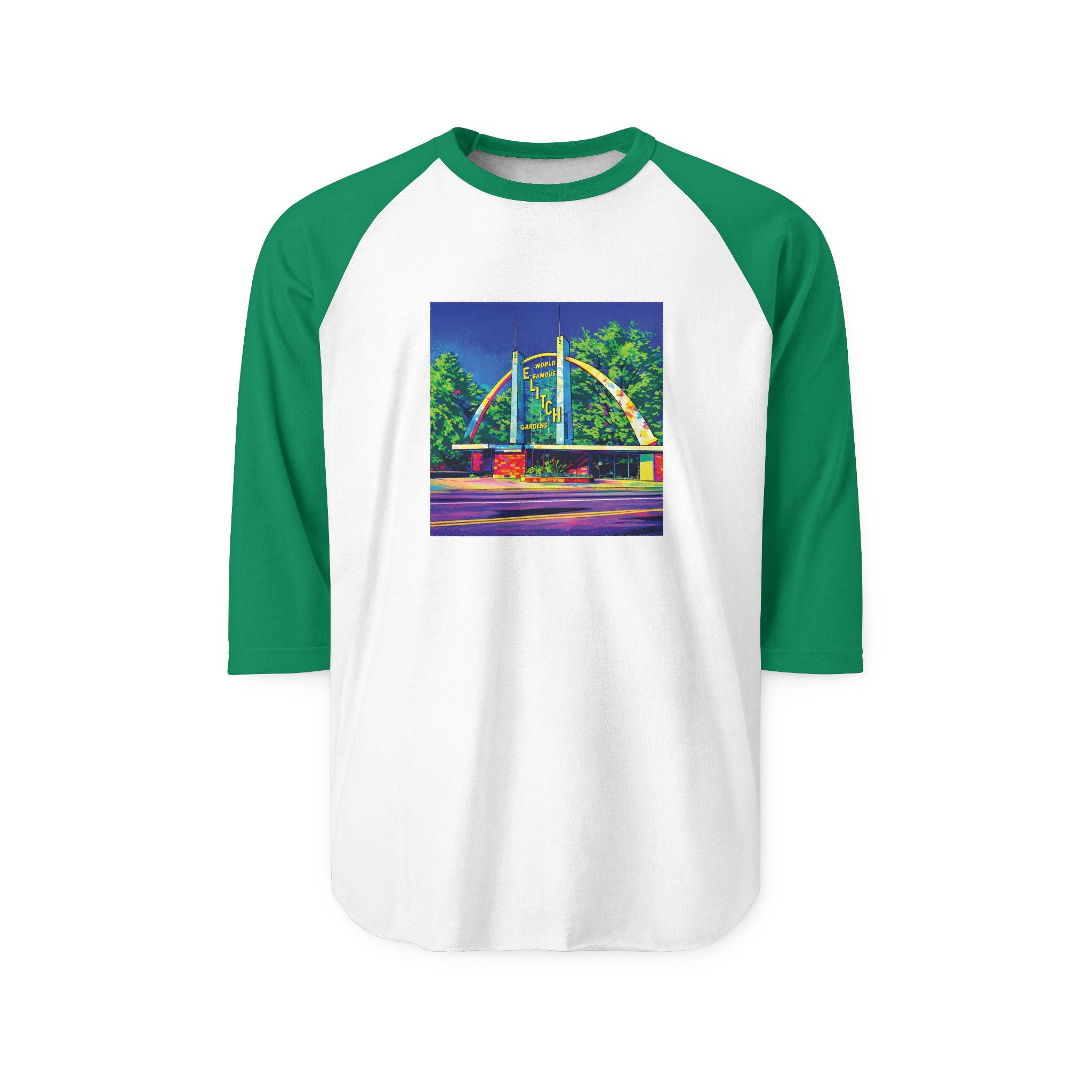 ELITCH GARDENS ARCH | Retro Baseball Tee