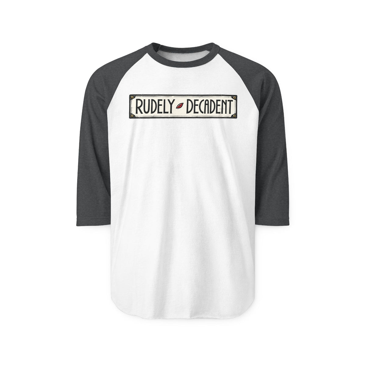 RUDELY DECADENT | Retro Baseball Tee