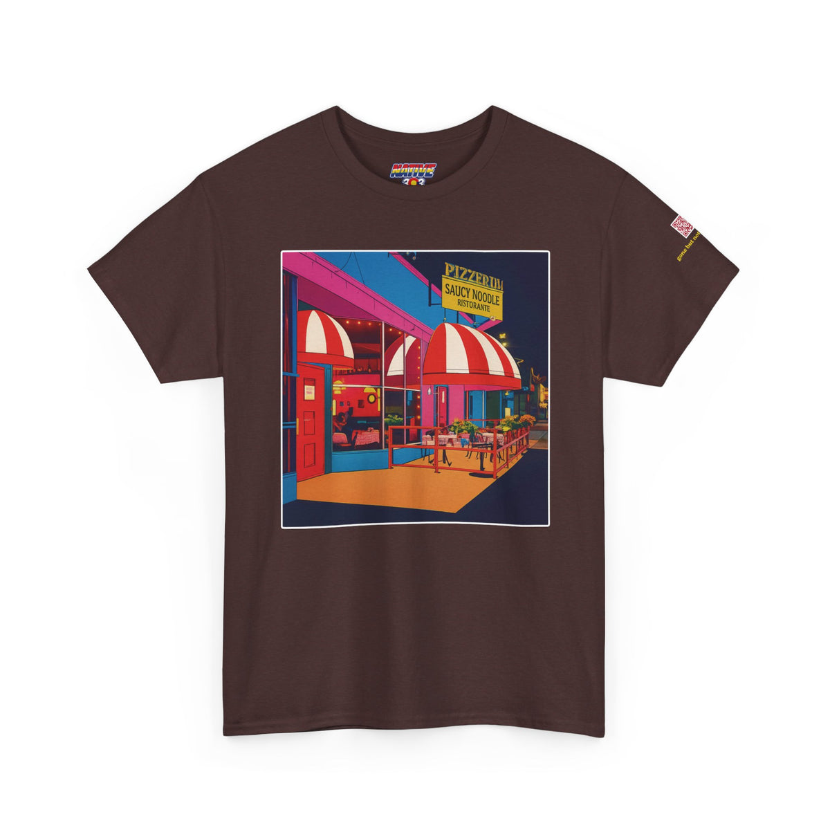 The Saucy Noodle pop art comic style - vintage Denver gear