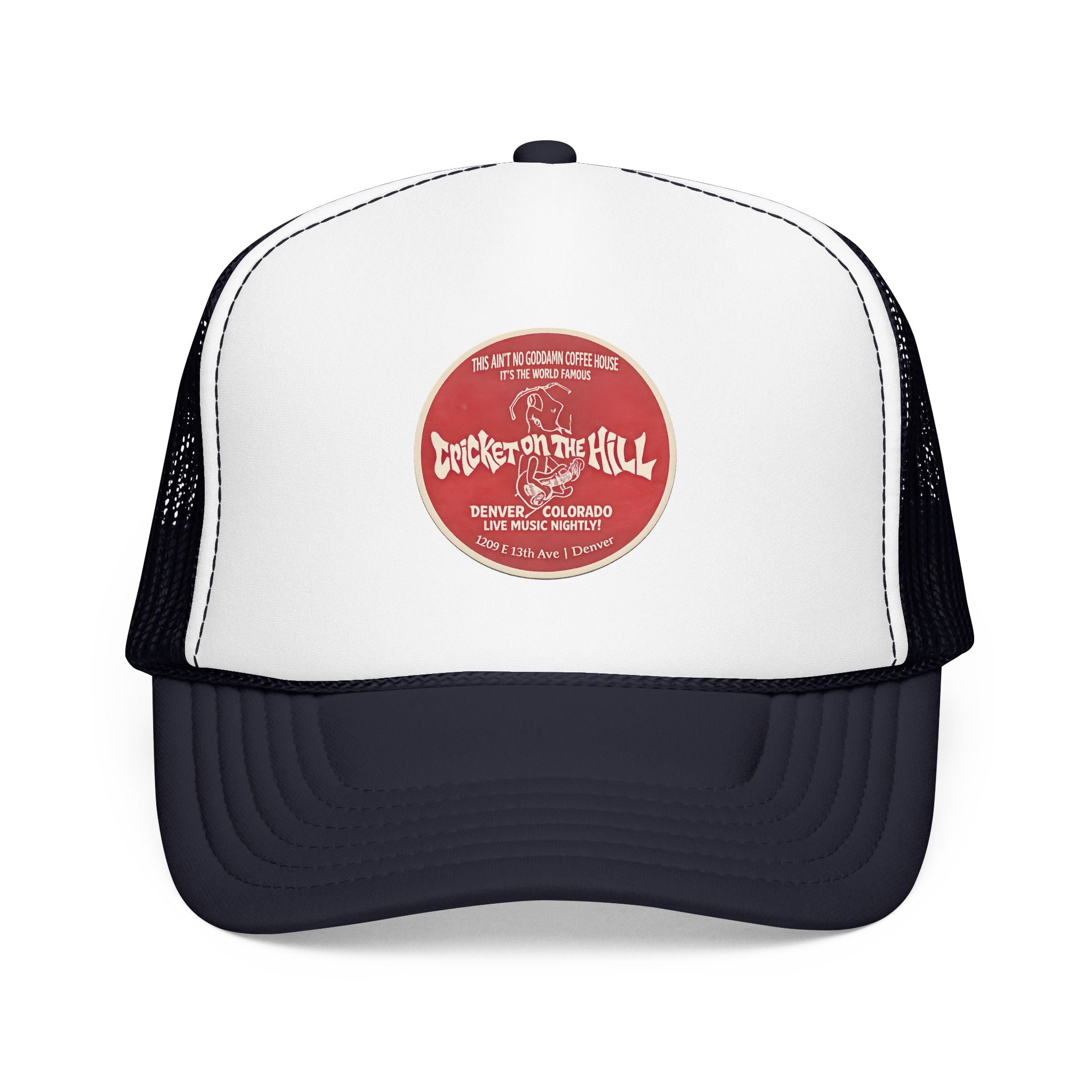 Cricket on the Hill Trucker Hat — Vintage Sailboat Foam Cap