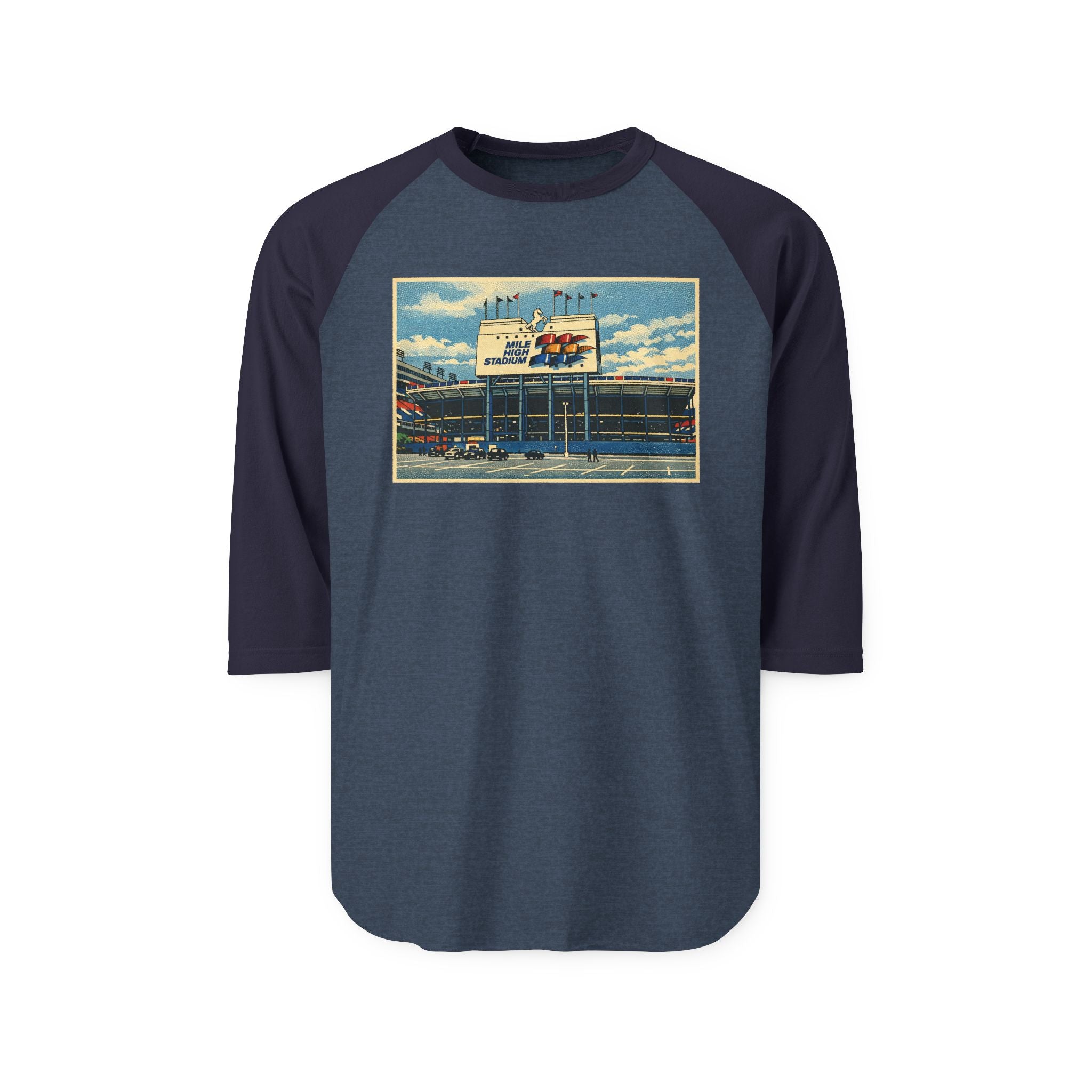 MILE HIGH STADIUM | Retro Baseball Tee